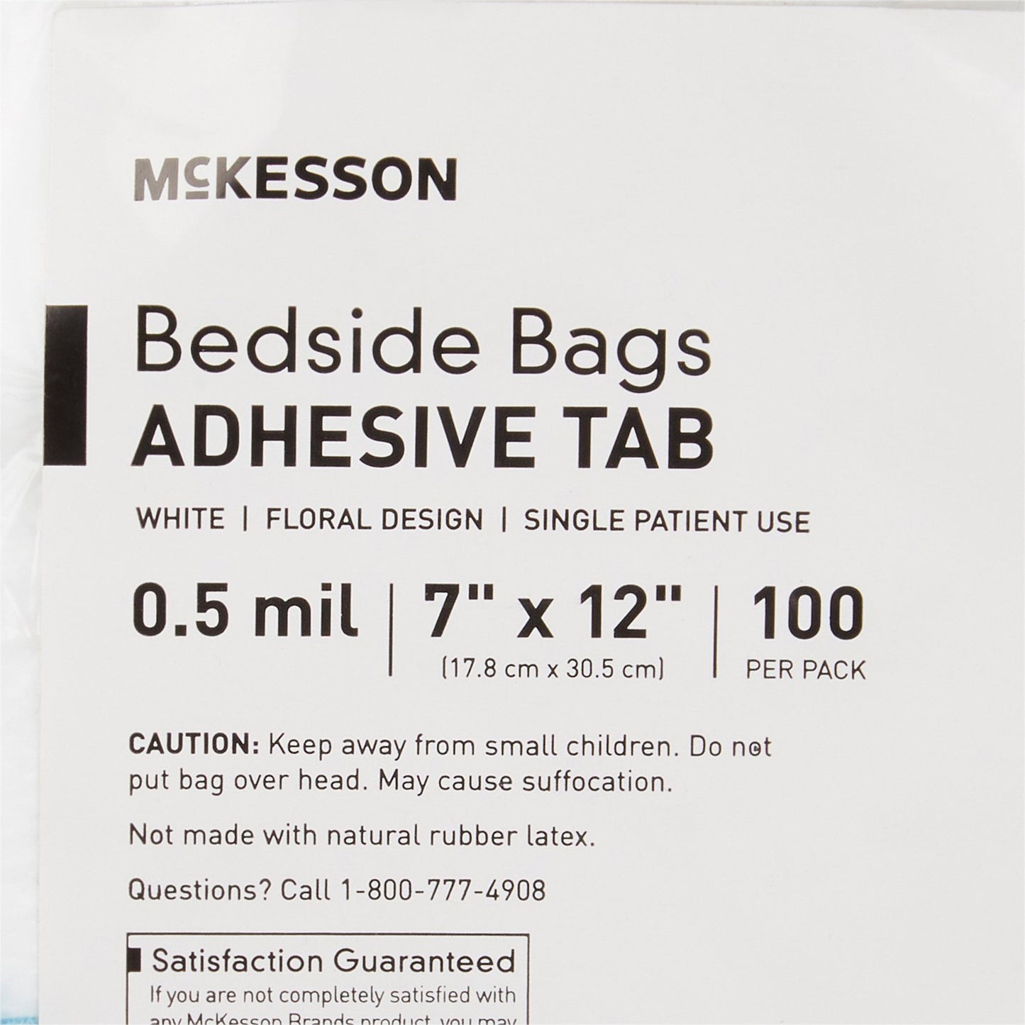 BAG, BEDSIDE POLY LF W/PRNT (100/BG 20BG/CS)