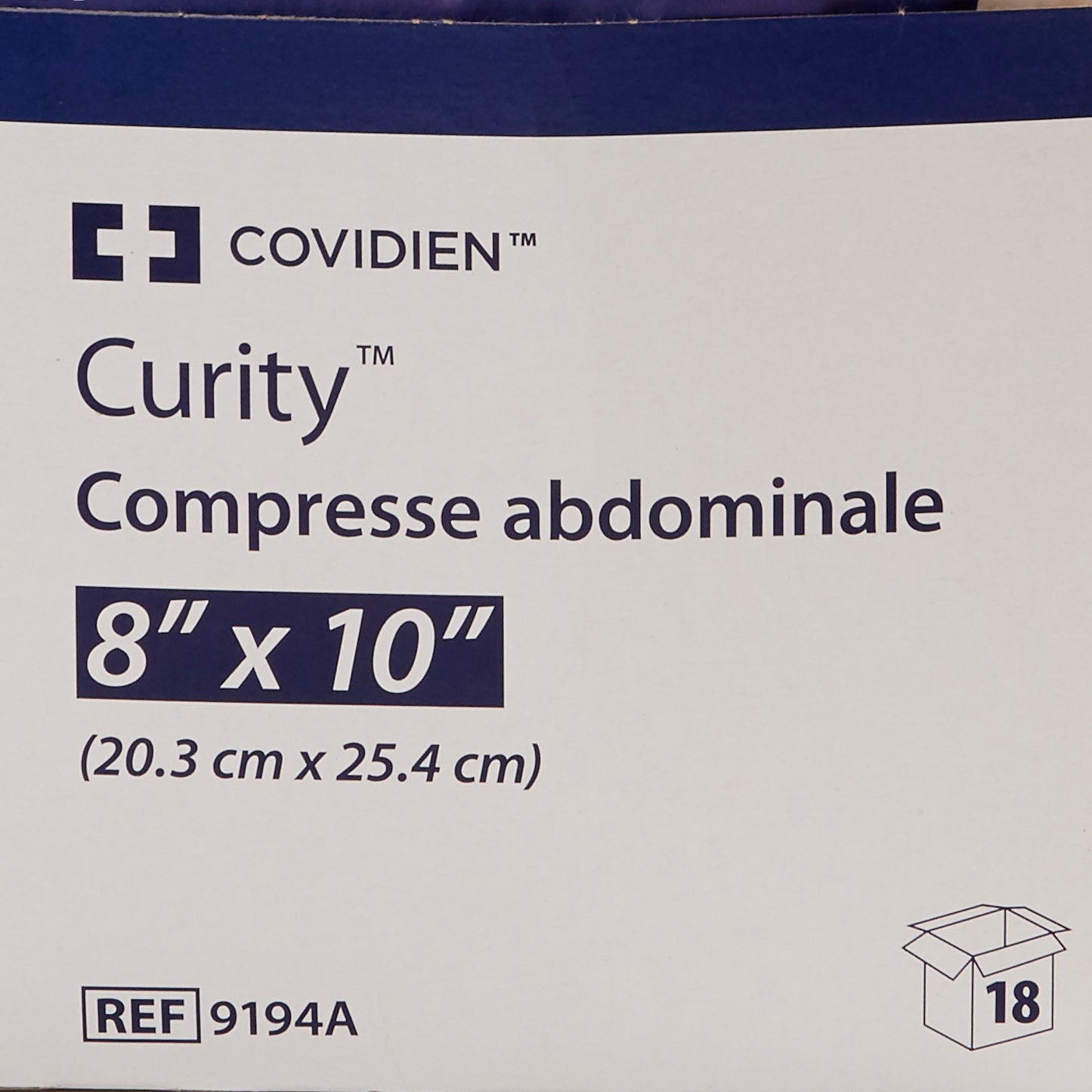 PAD, ABDN CURITY 8"X10" (18/TR12TR/CS) KENDAL