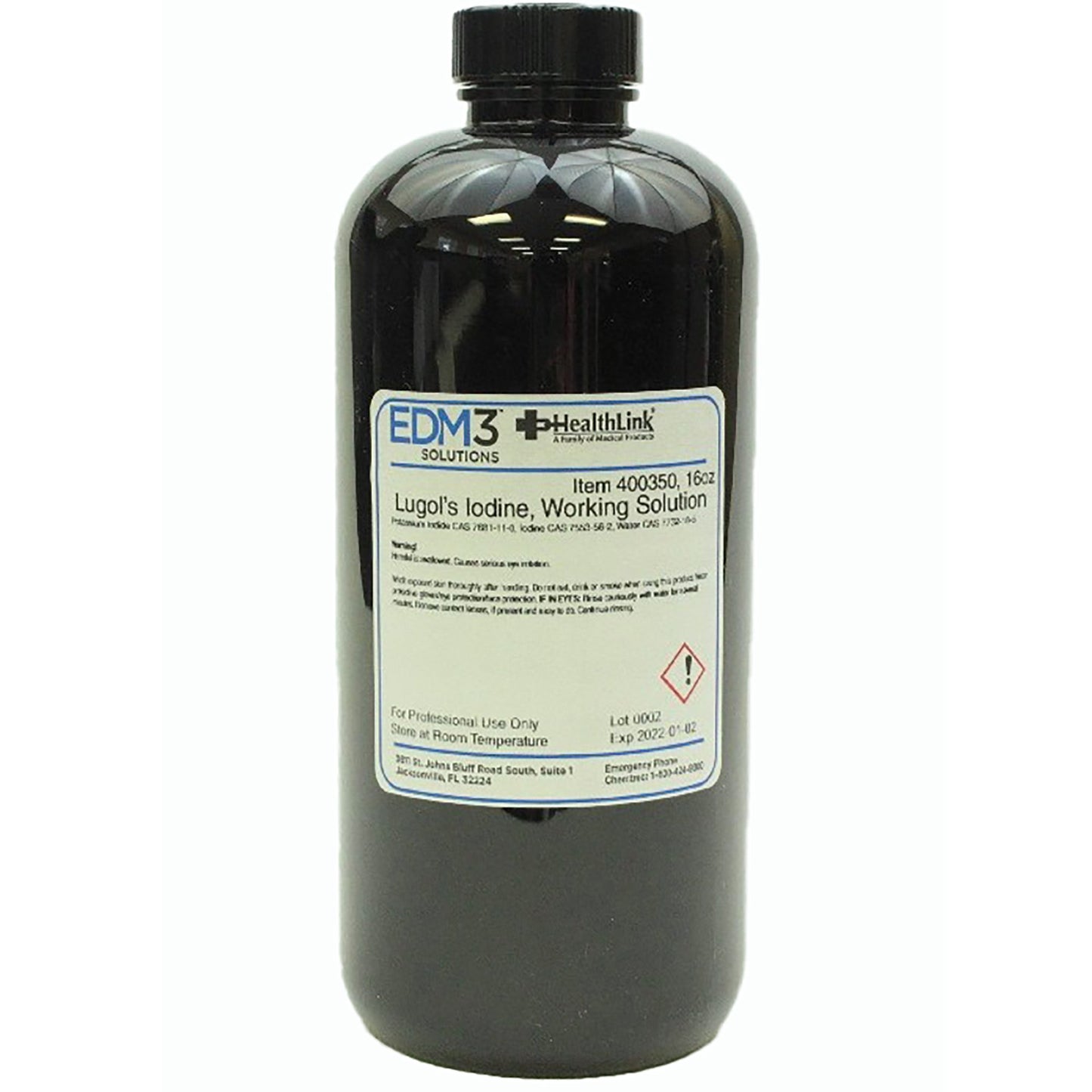STAIN, LUGOLS IODINE LESS THAN1% 16OZ BICINF