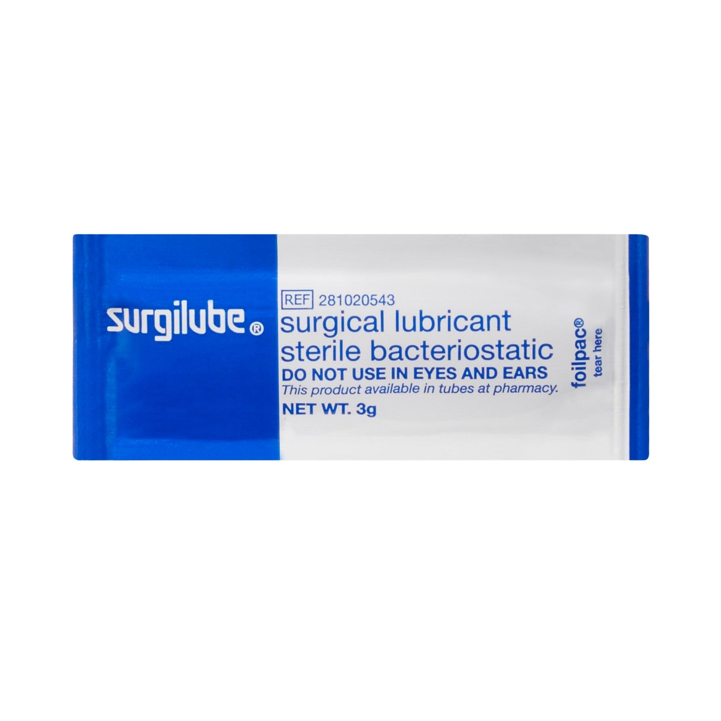LUBRICATING JELLY, SURGILUBE SSTR 3GM (144/BX 12BX/CS