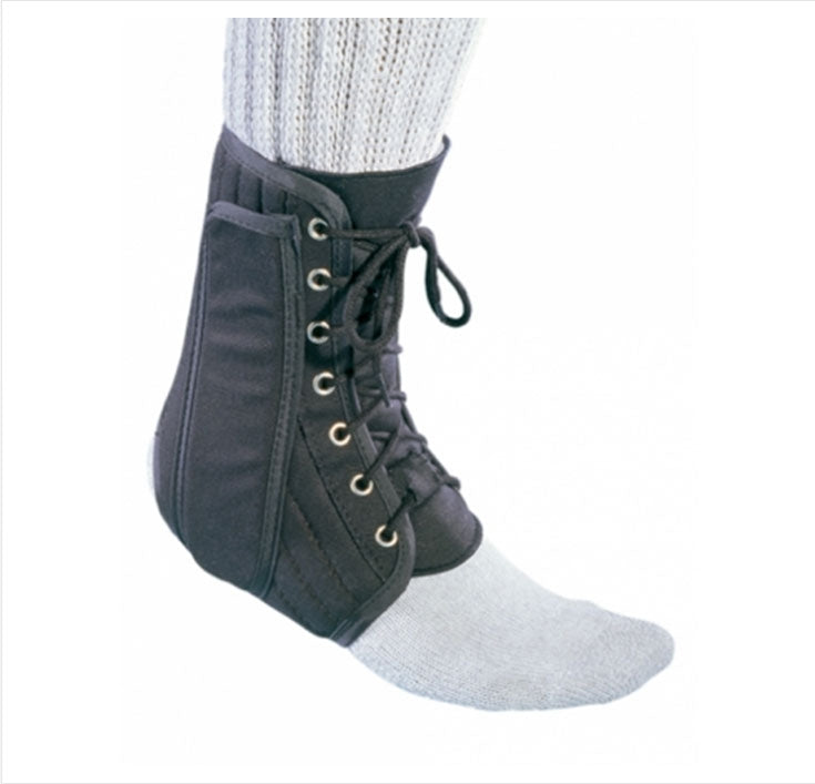 ANKLE BRACE, CANVAS LACE-UP SM