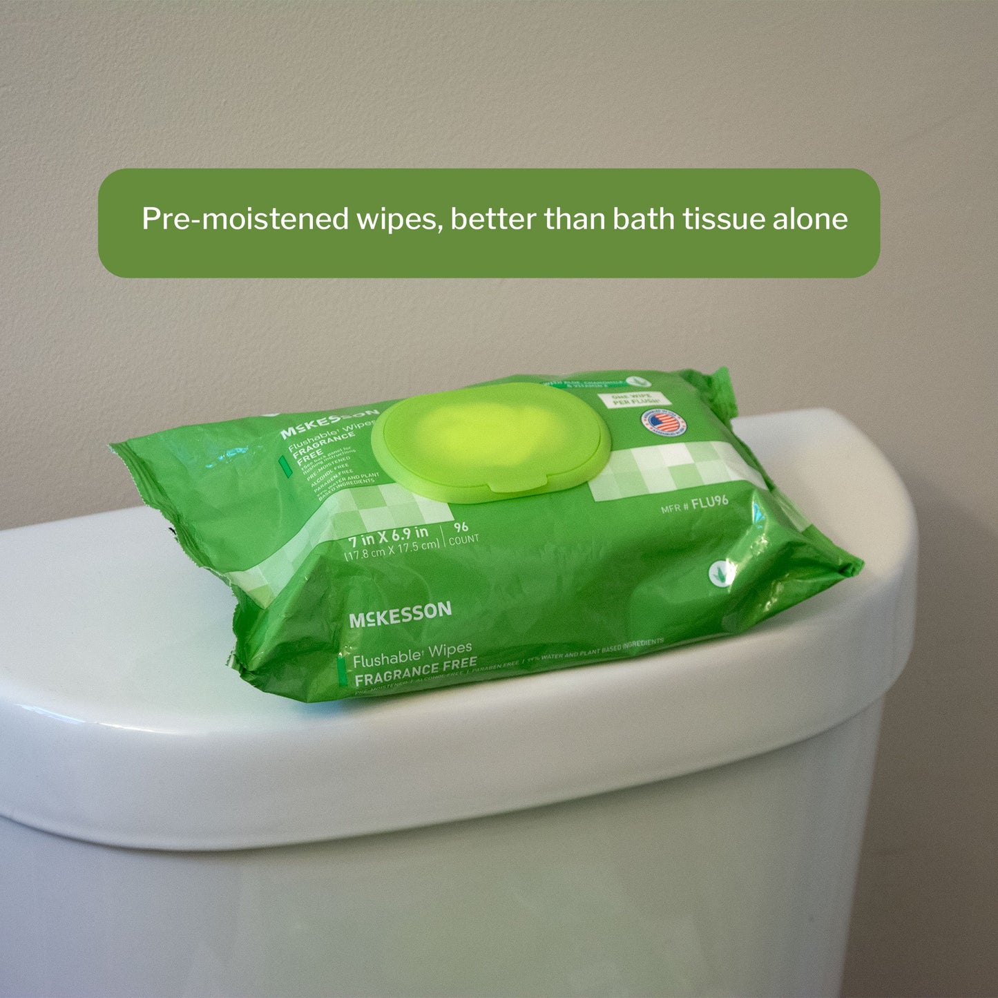 WIPE, WET FLUSHABLE UNSCNTED SFT PK W/LID (96/PK 6PK/CS)