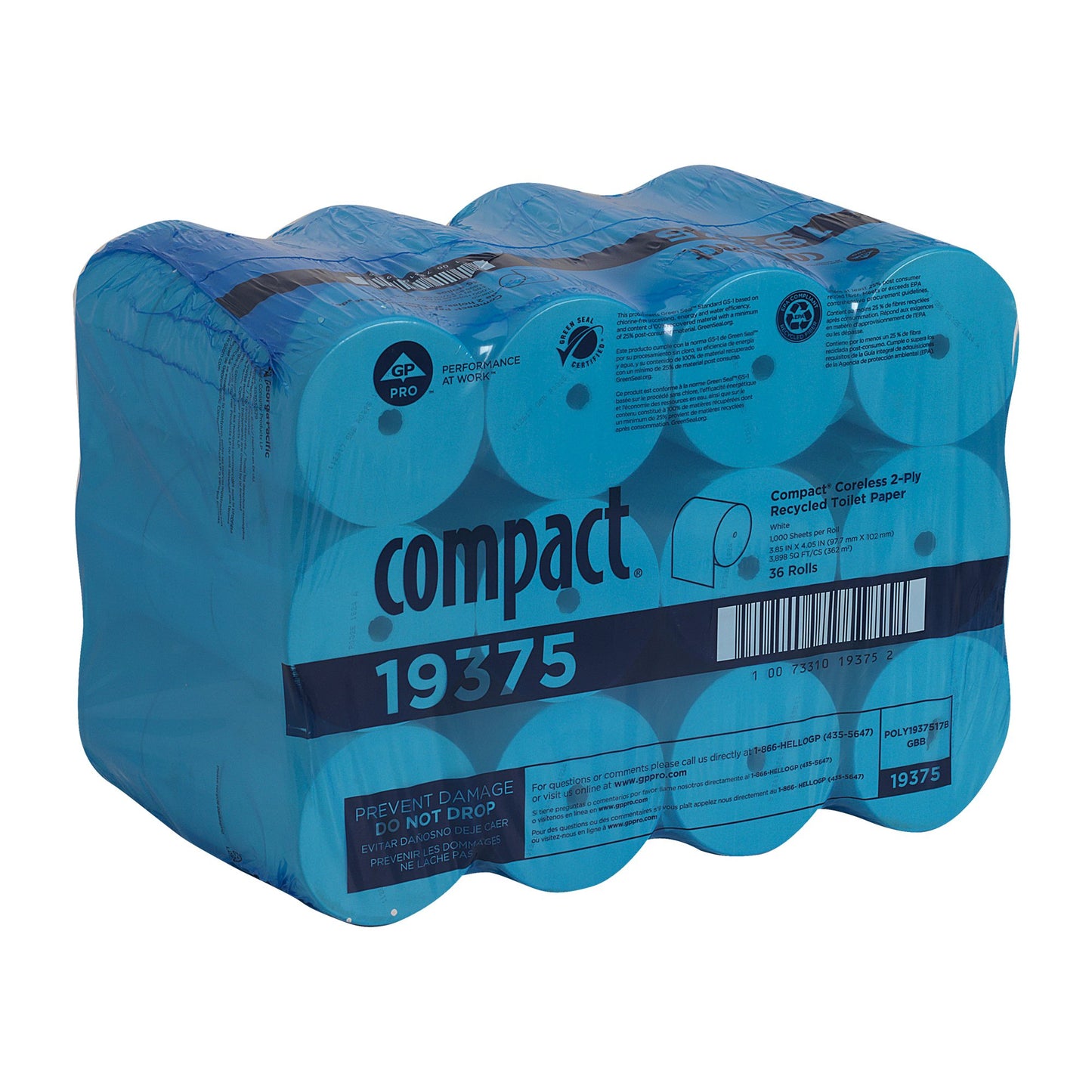 TISSUE, TOILET CORELESS (1000SH/RL 36RL/CS)
