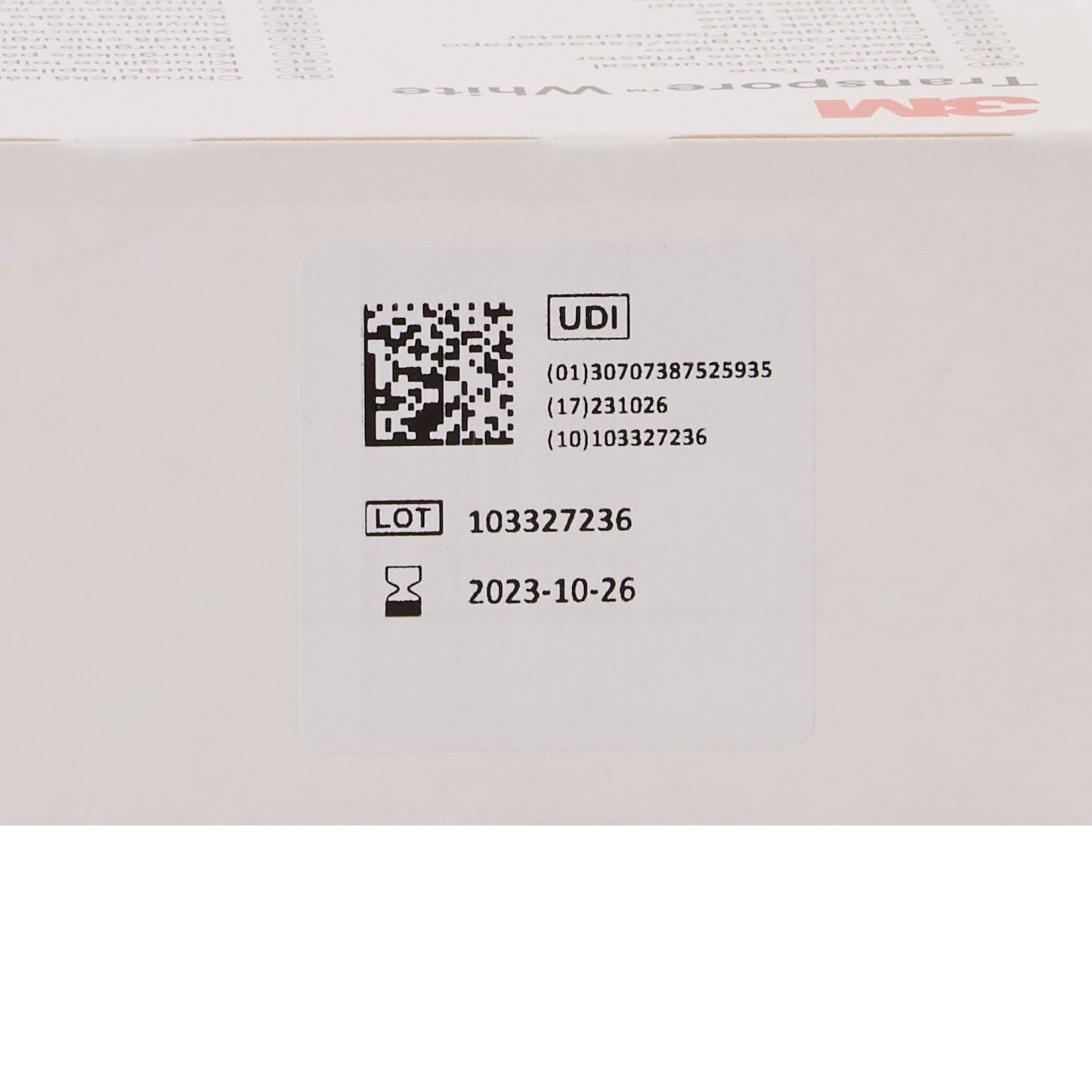 TAPE, ADHSV TRANSPORE WHT 2" (6RL/BX 10BX/CS) 3M