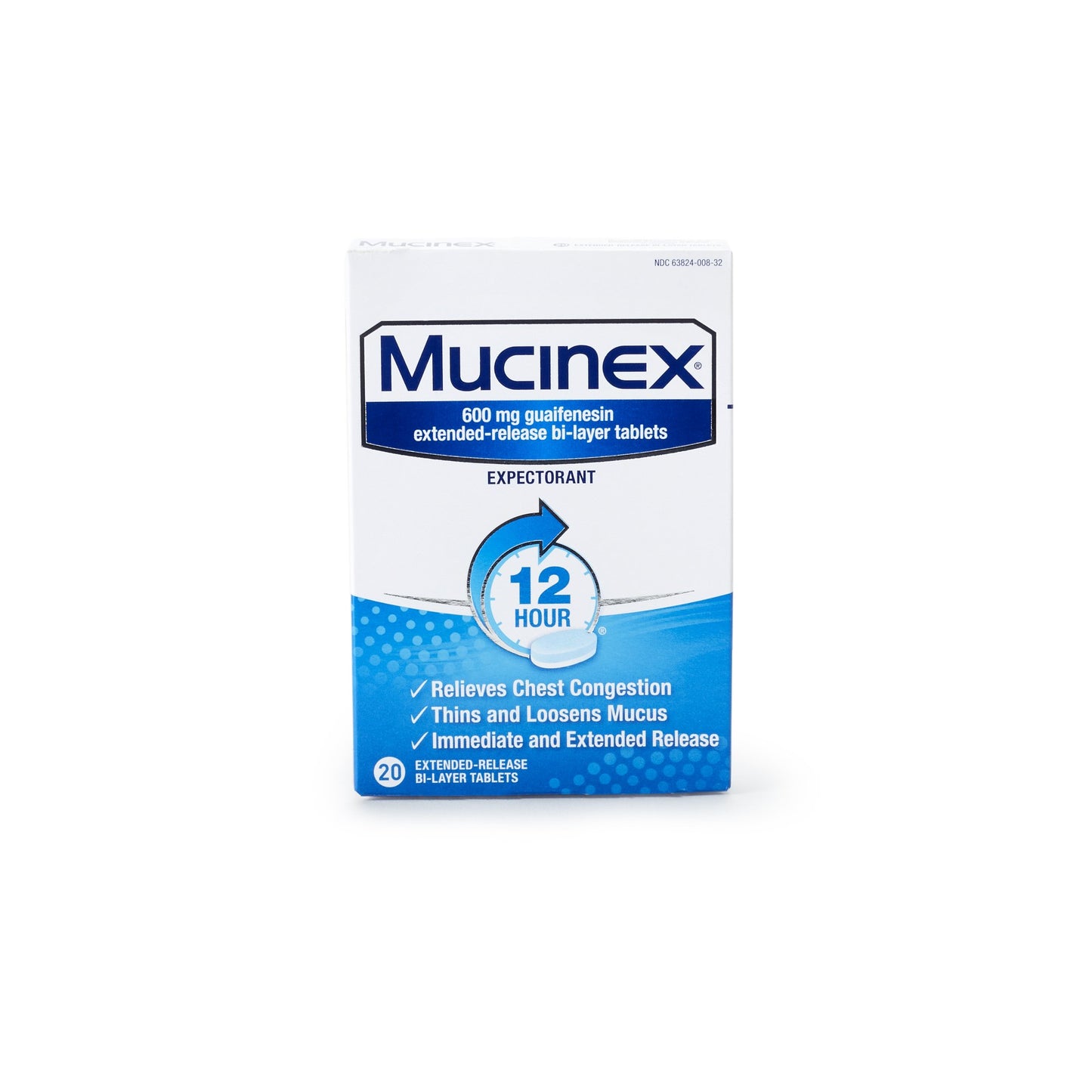 MUCINEX, TAB ER 600MG (20/BX)
