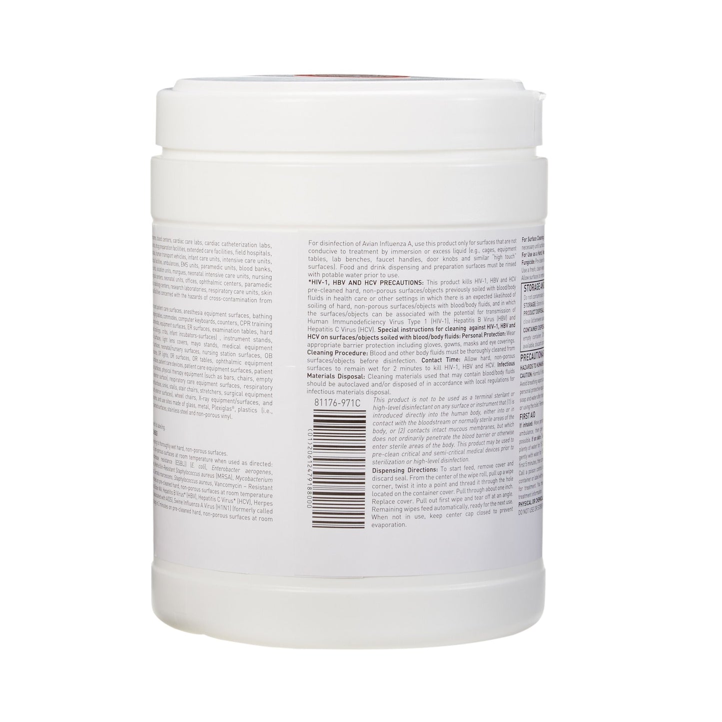 WIPE, GERMICIDE LG 6"X6.75" (160/BX 12BX/CS)