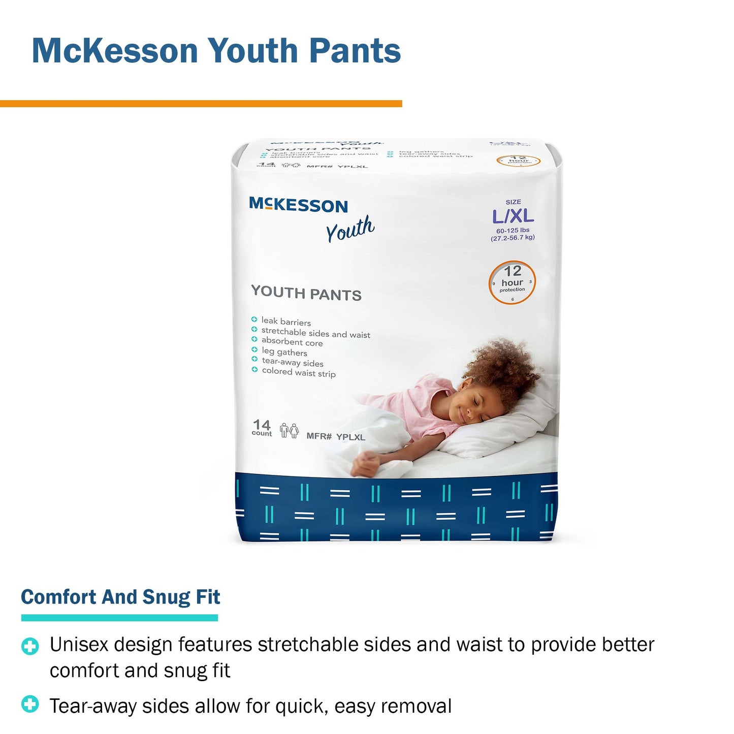 UNDERWEAR, PULL-ON YOUTH LG/XLG 60-125LB (14/BG 4BG/CS)