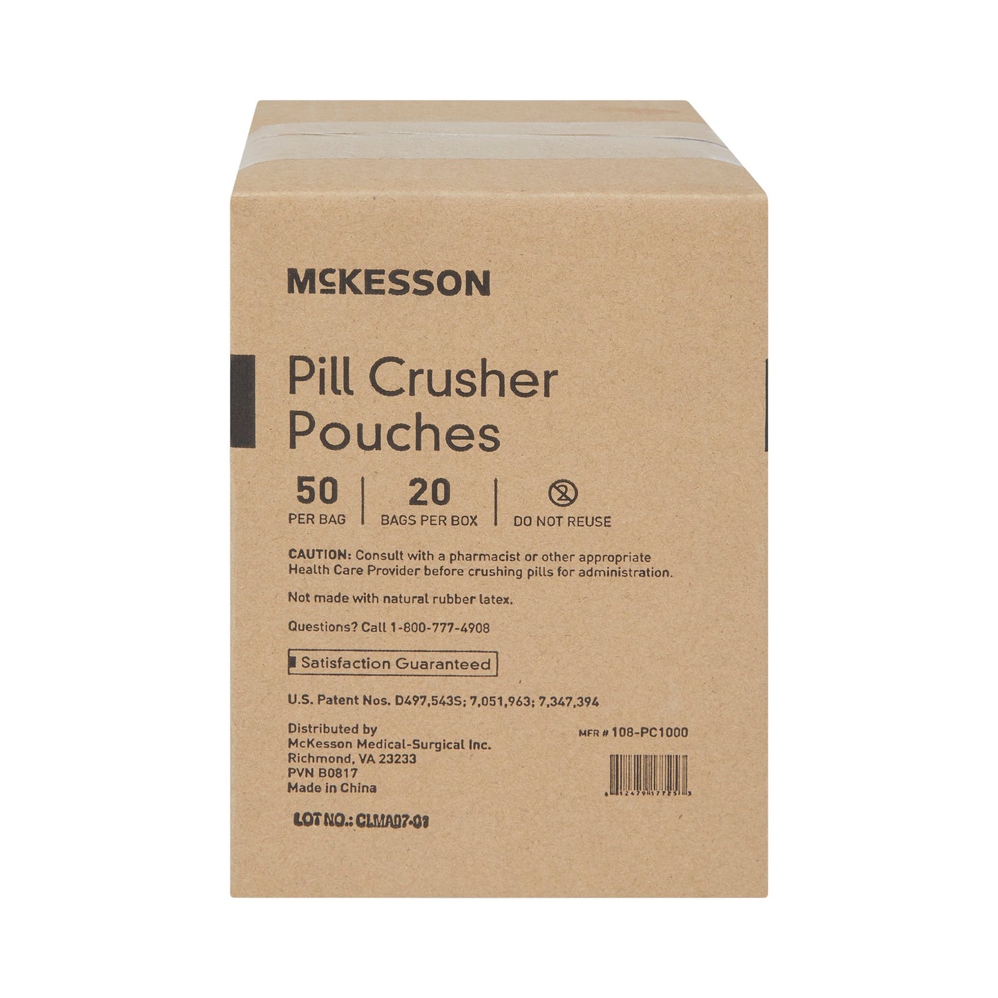 POUCH, PILL QUICK CRUSH (50/PK20PK/BX 8BX/CS)