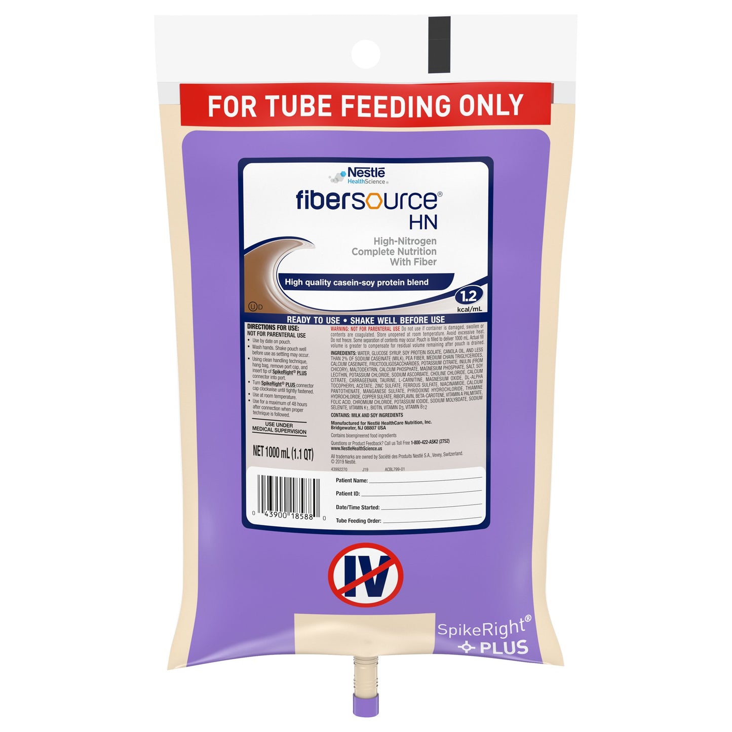 FIBERSOURCE HN, CLSD SYSTEM 1000ML (6/CS)