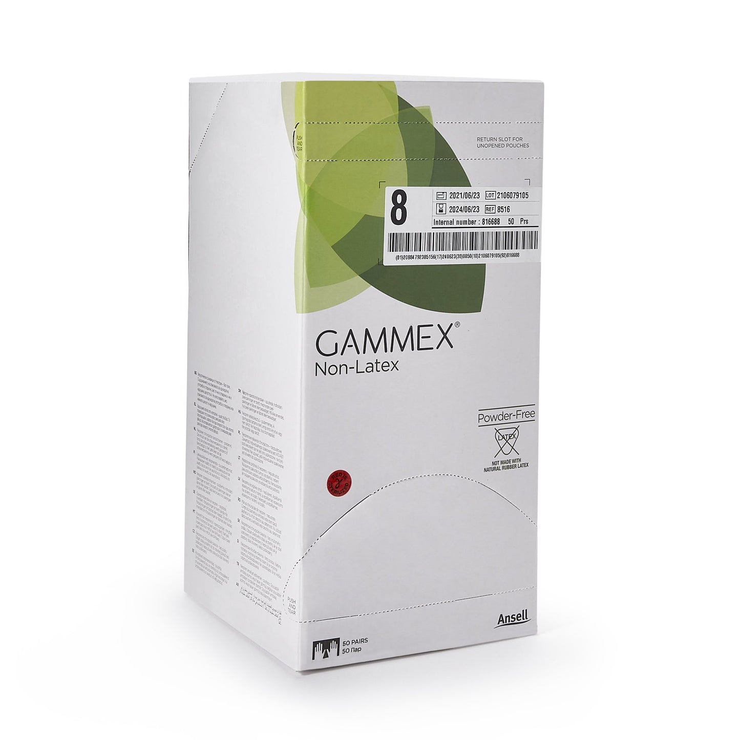 GLOVE, SURG NPRN 8.0 STR2 SMTHCHEMO (50PR/BX 4BX/CS)