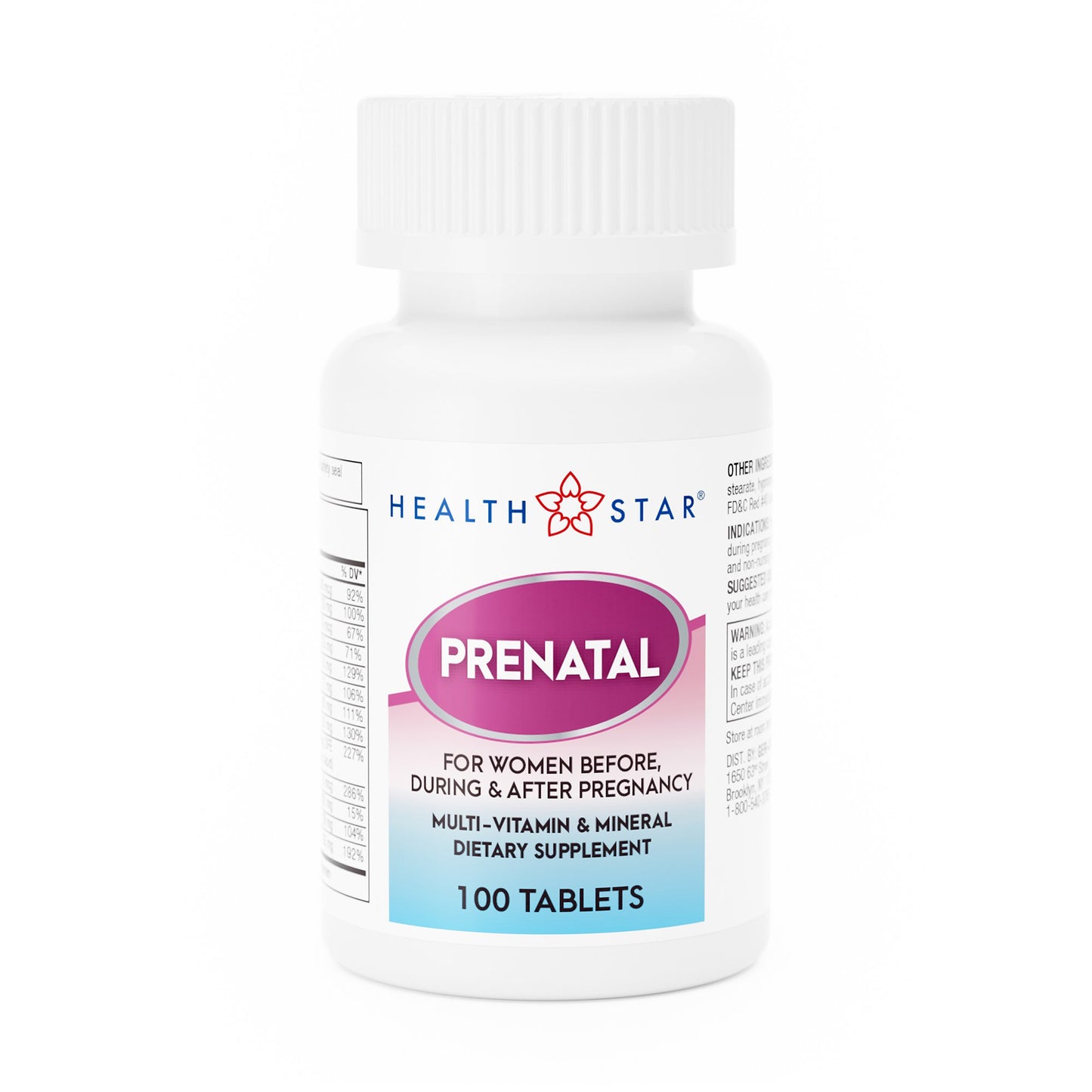 PRENATAL, TAB W/FOLIC 27-0.8MG(100/BT)