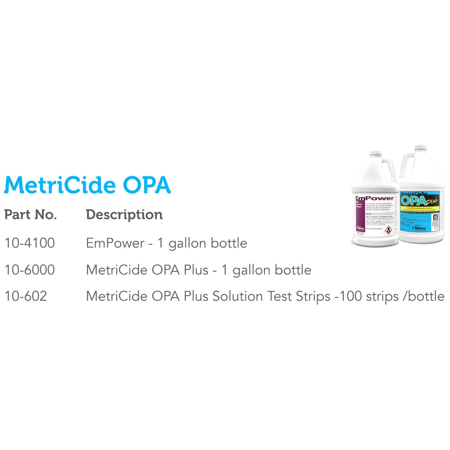 DISINFECTANT, OPA METRICIDE PLUS 30DAY (4GL/CS)