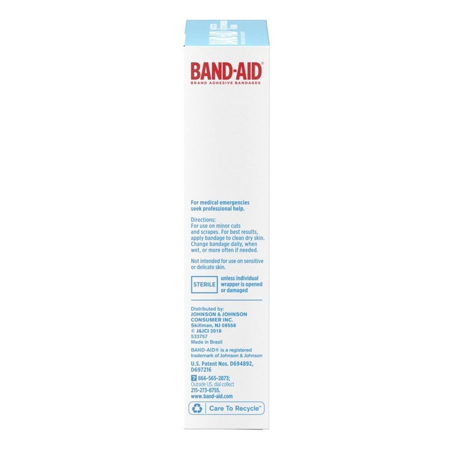 BANDAGE, ADH BAND-AID TOUGH STRIPS (10/BX)