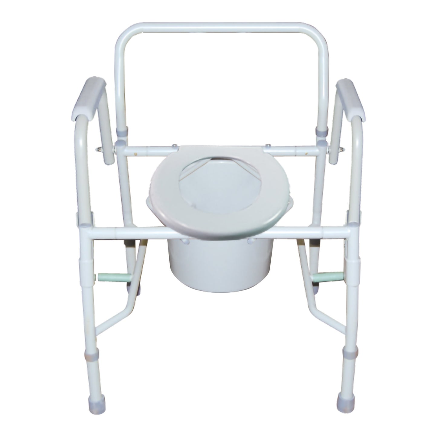 COMMODE, N/FLDING STEEL FRAME W/DROP ARM 300LB GRY (1/CS)
