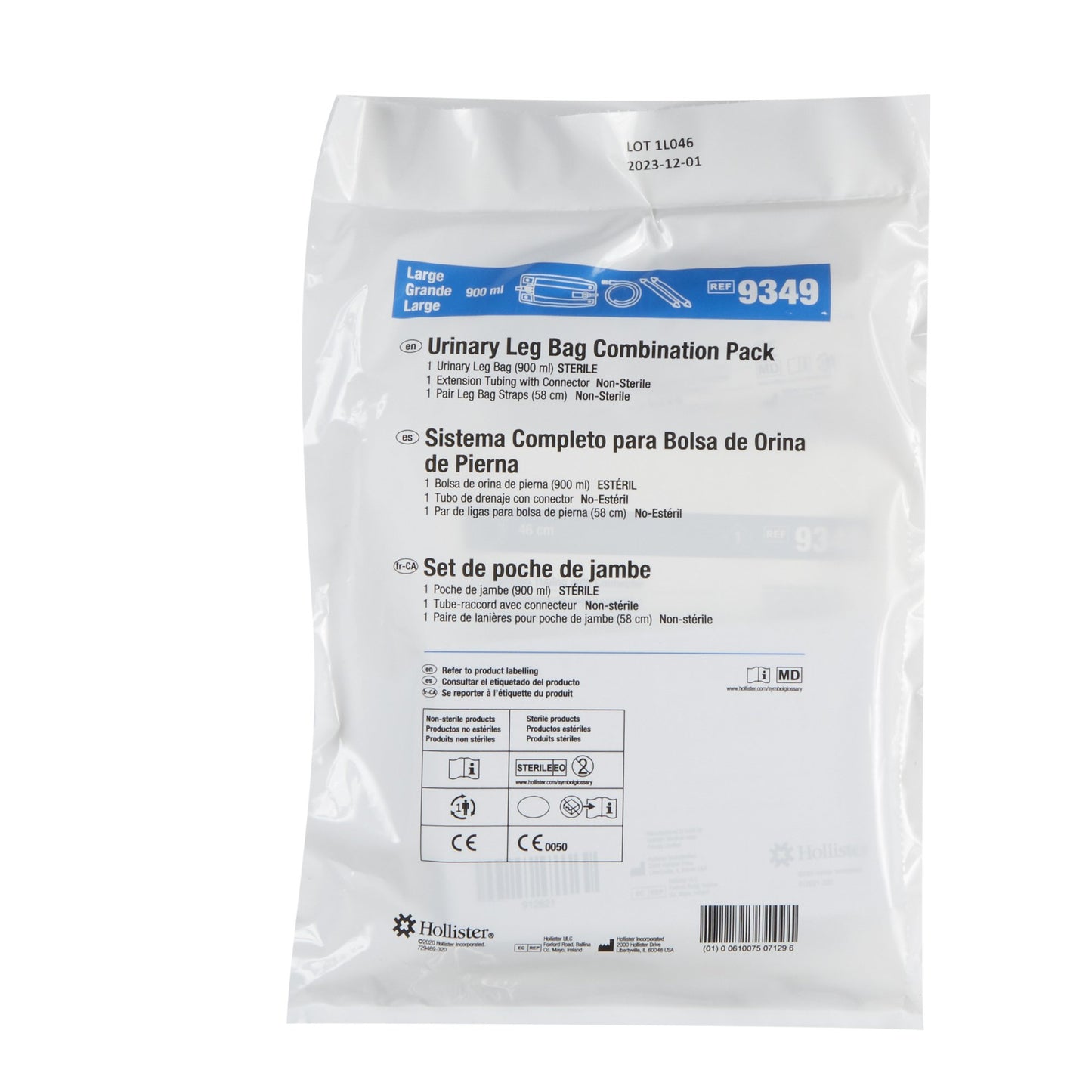 BAG, URINARY LEG LTX FREE 32OZ(12/BX)