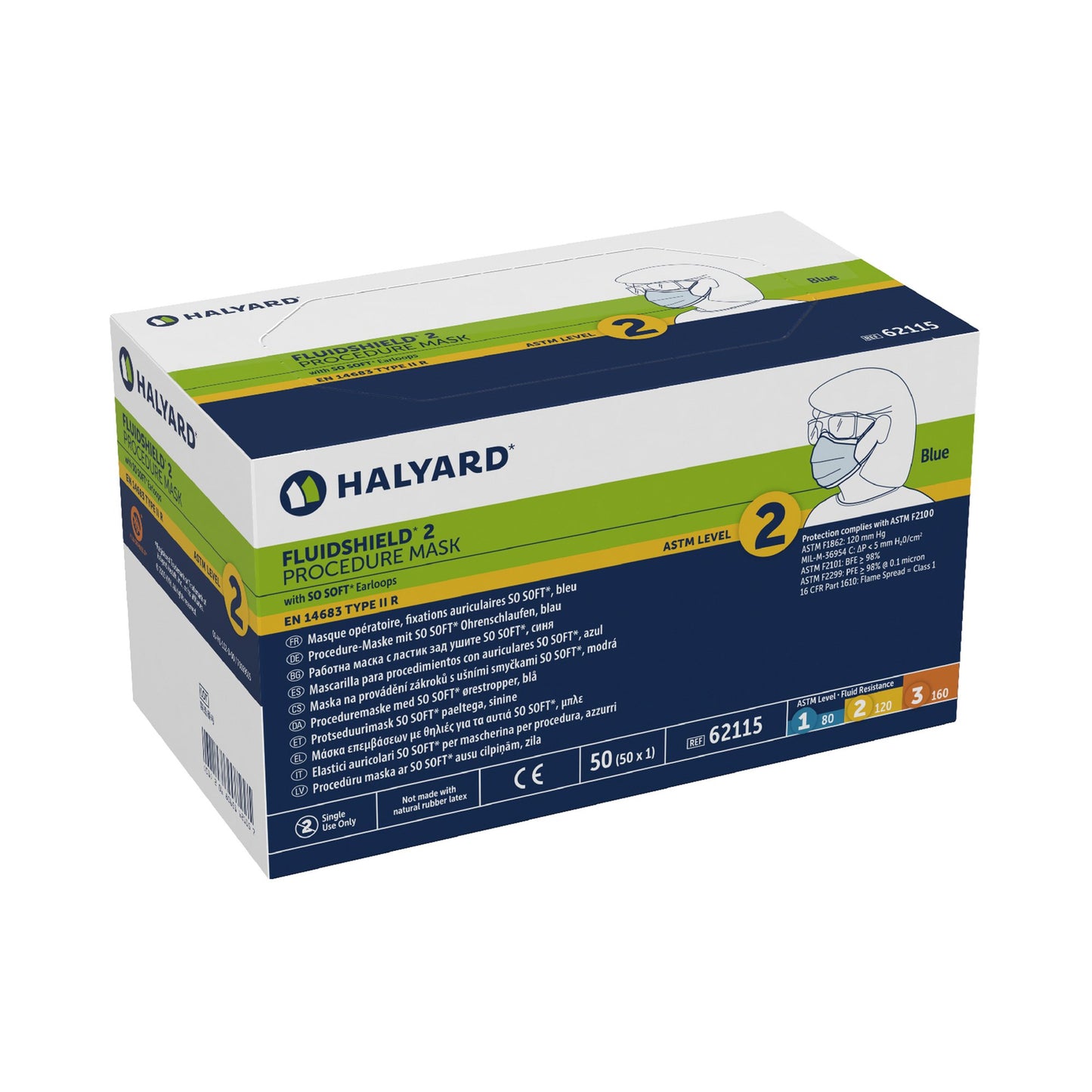 MASK, PROC LOOPS ASTM2 (50/BX 10BX/CS)
