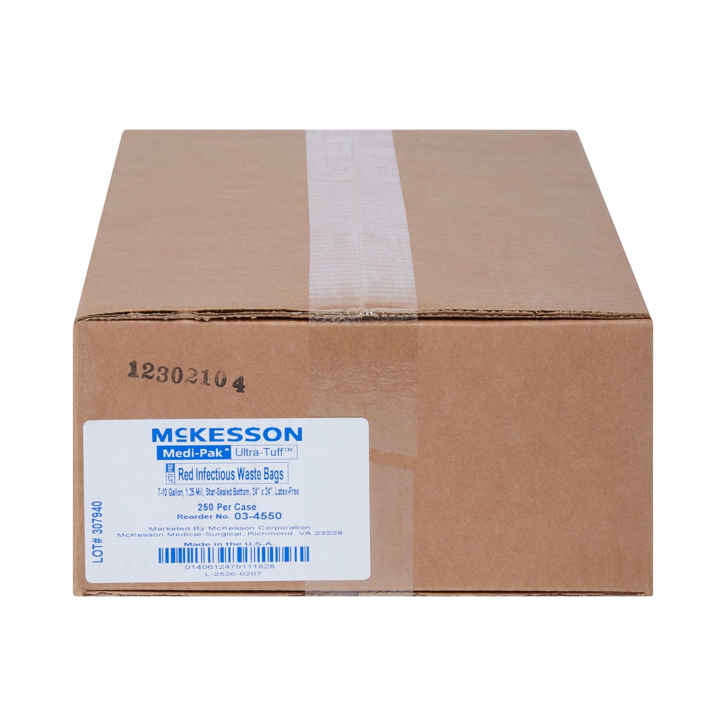 BAG, BIOHAZ SL RED STAR 24X24 1.25MIL (250/CS)
