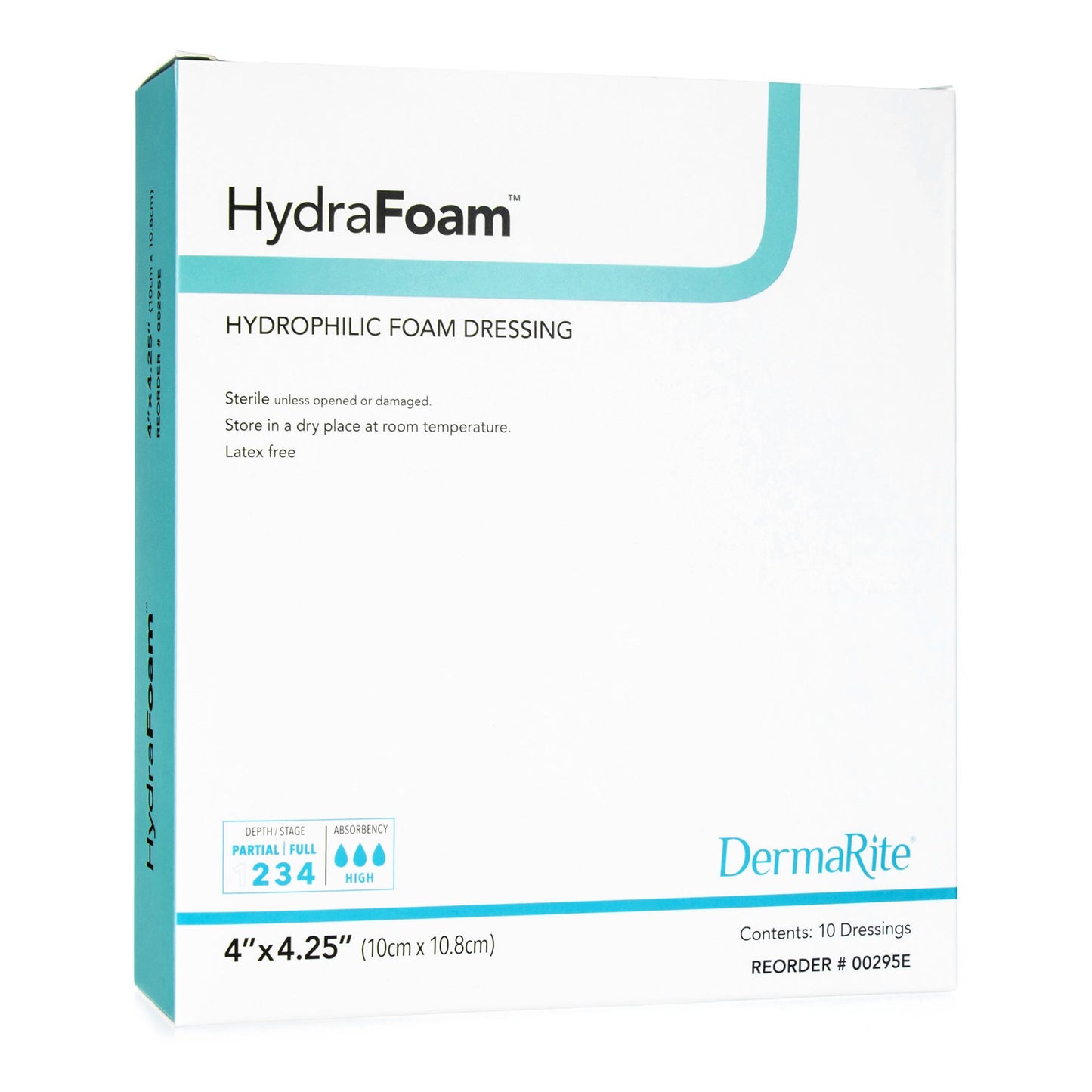 DRESSING, HYDRAFOAM 4X4.25" (10/BX)