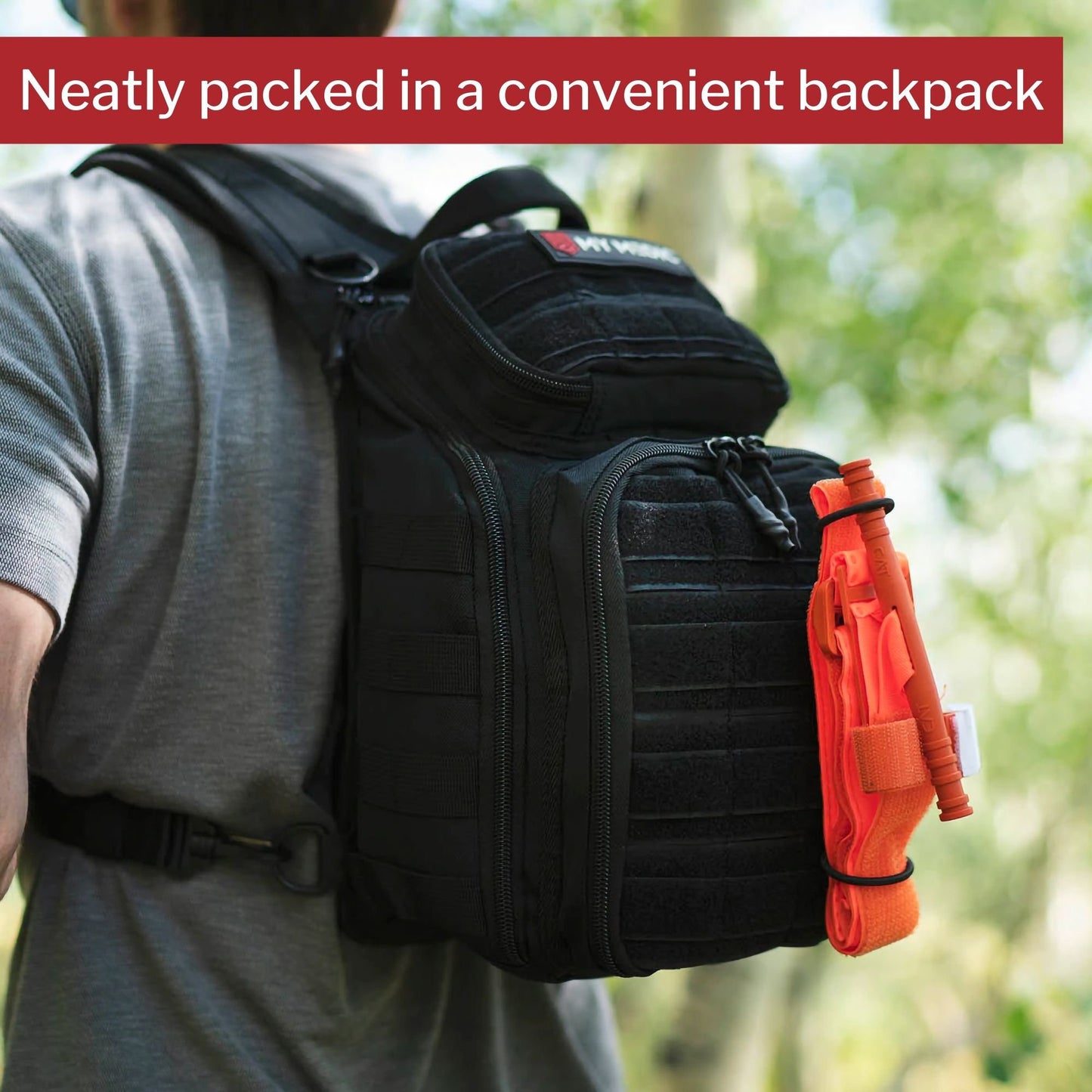 FIRST AID KIT, RECON STD 250PCNYLON BAG RED 12.5X8.5X7.25"