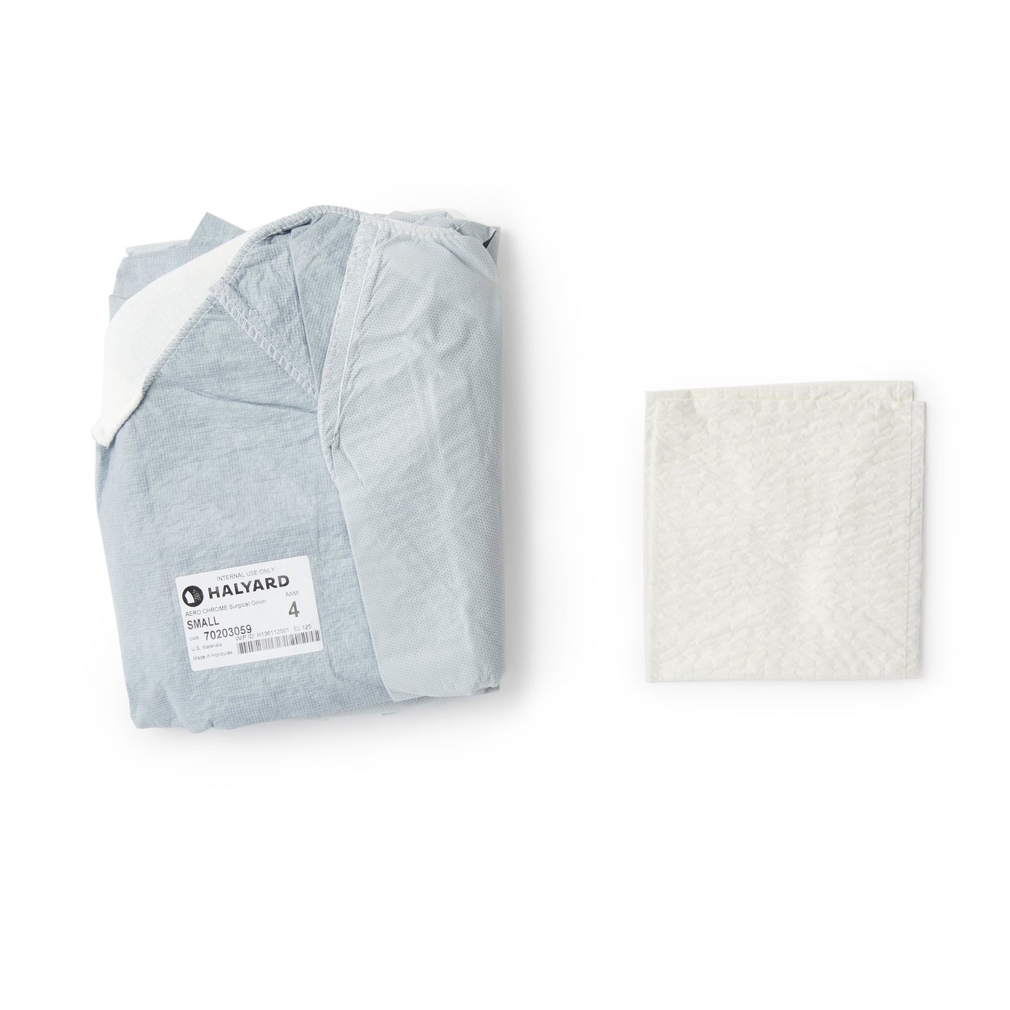 GOWN, SURG AERO CHROME AAMI 4 STR SLVR SM/MED (34/CS)