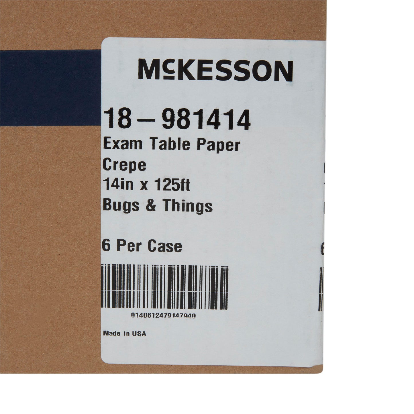 PAPER, TABLE CREPE BUGS PRNT 14"X125' (6/CS)