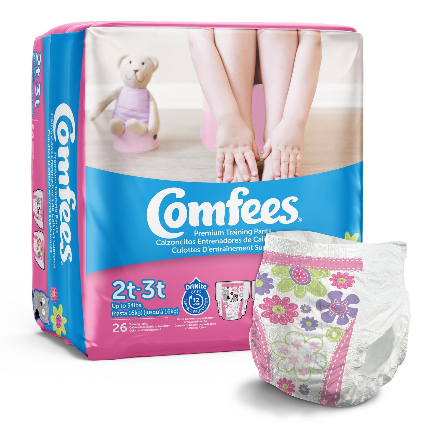 PANTS, TRAINING COMFEES GIRLS SZ2 (26/BG 6BG/CS)