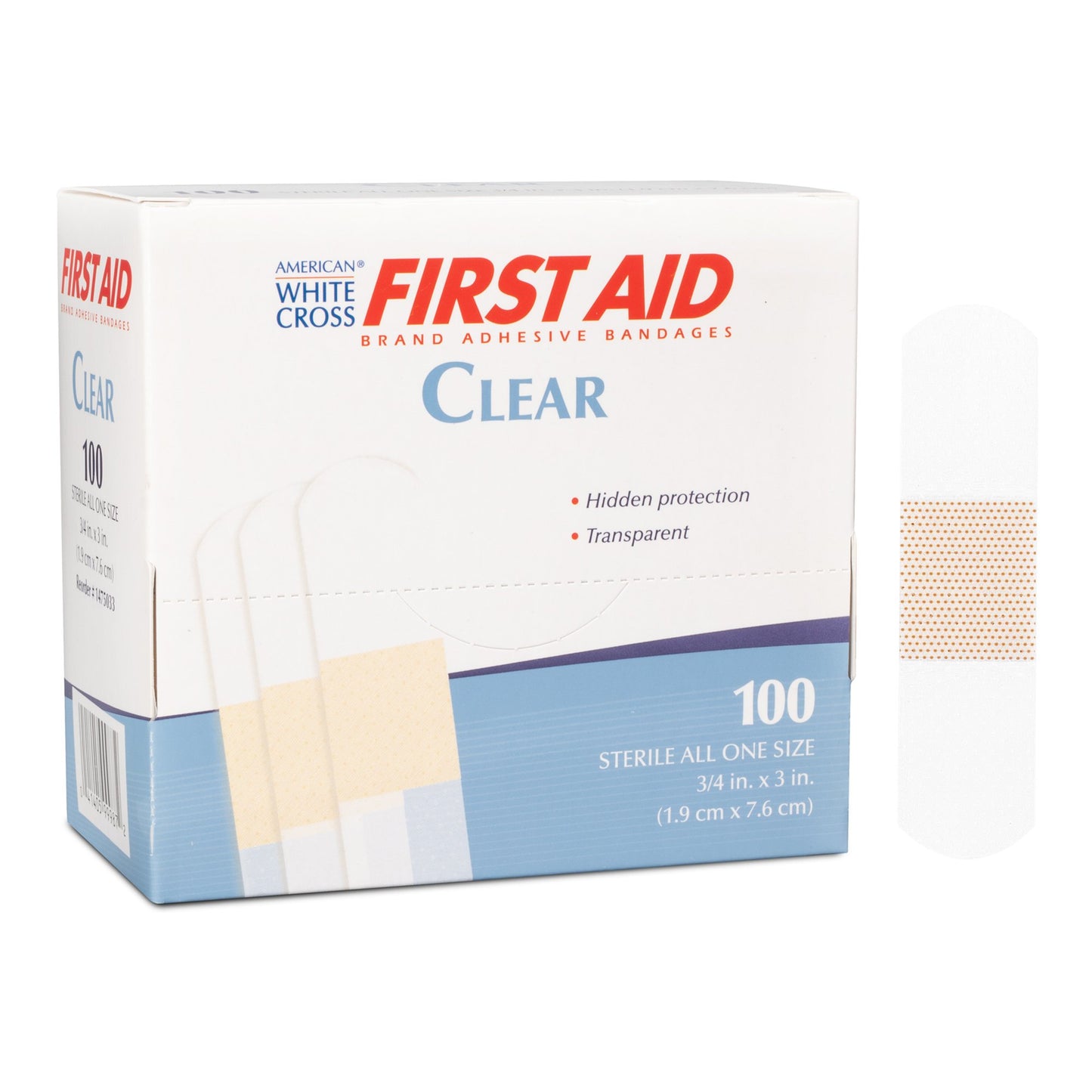 BANDAGE, ADHSV CLR 3/4"X3" (100/BX) DERSCI