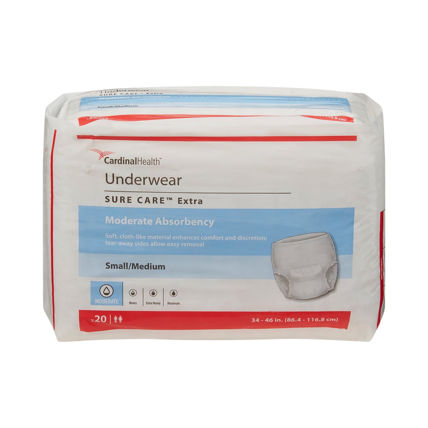 UNDERWEAR, INCONT PROT MED (20EA/BG 4BG/CS) KENICO