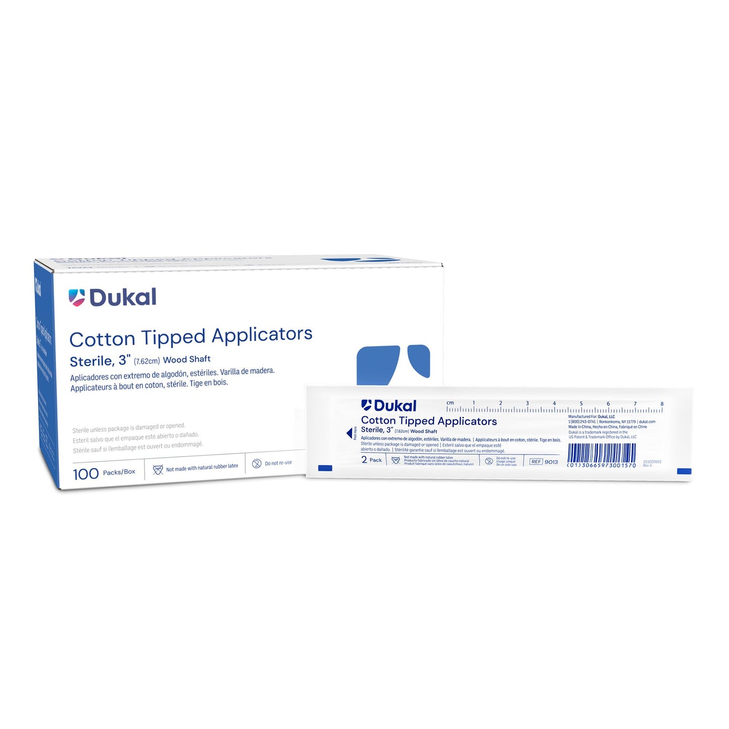 APPLICATOR, COTTON TIPPED ST 3" (2/PK100PK/BX10BX/CS)