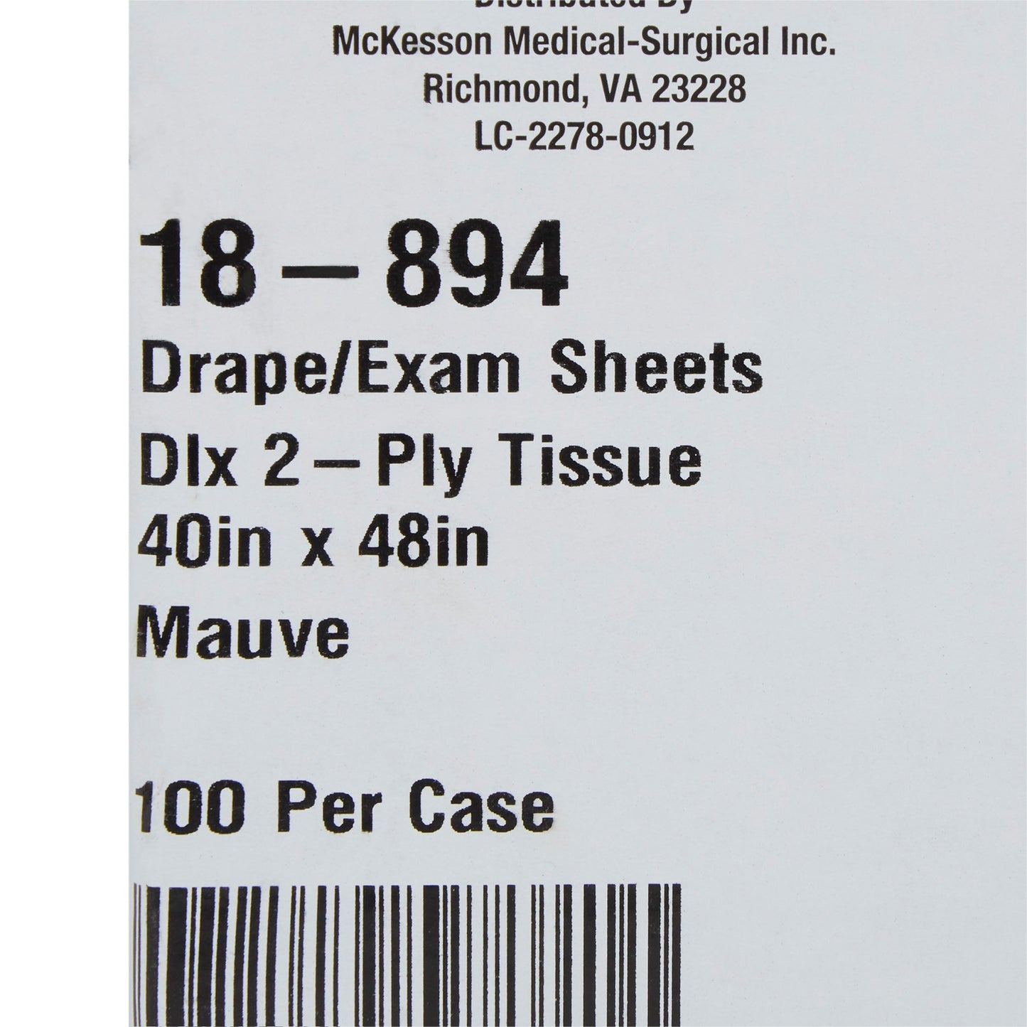SHEET, DRAPE 2PLY MAUVE 40X48 (100/CS)