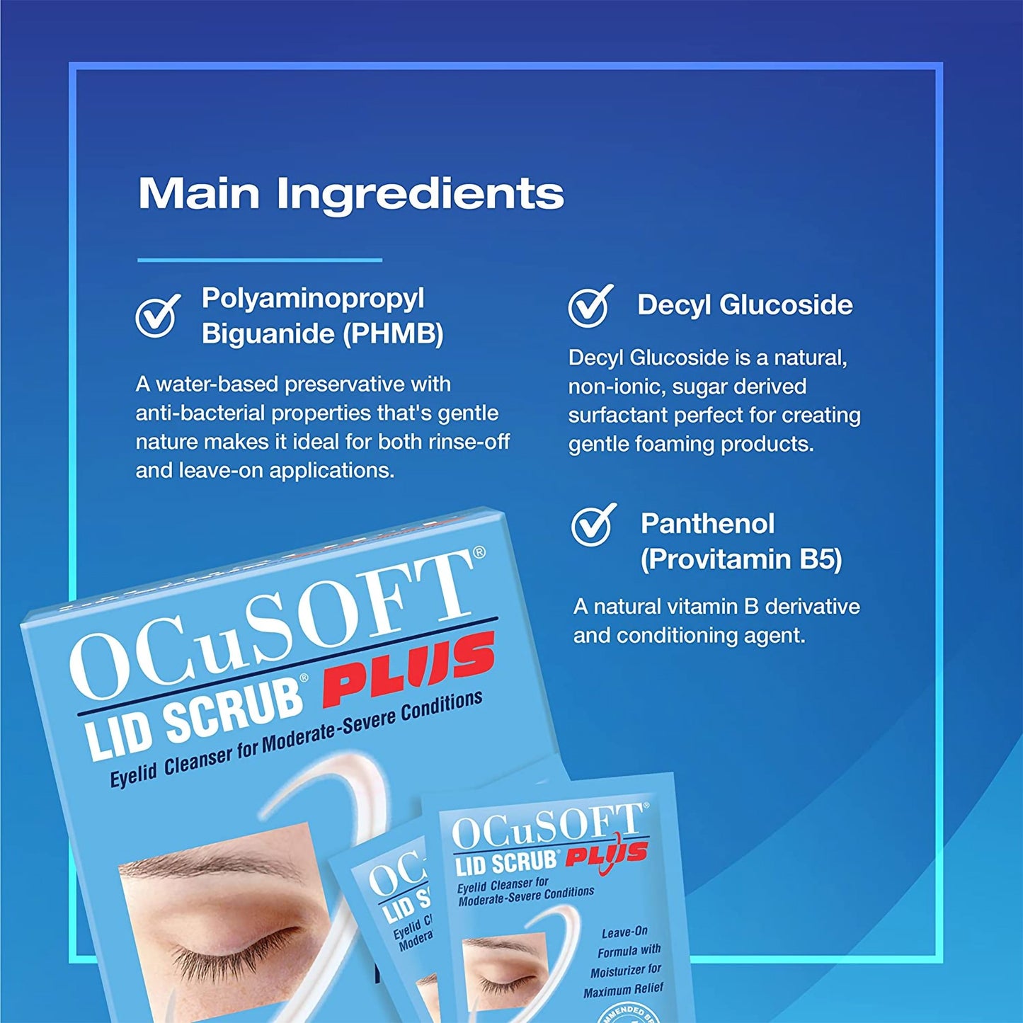 OCUSOFT LID SCRUB PLUS, PAD (30/BX)