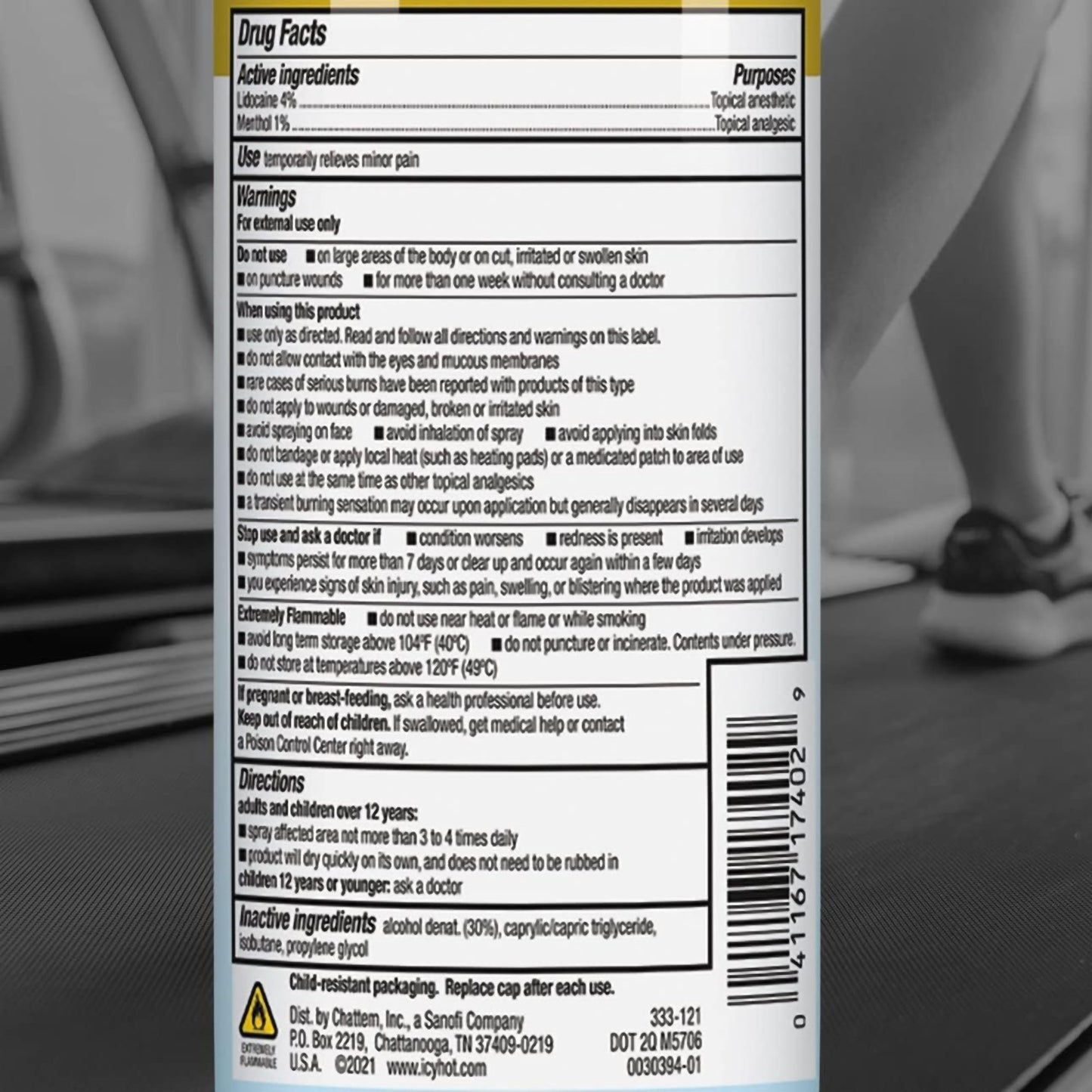 ICY HOT, SPR DRY MAX LIDOCAINE4OZ