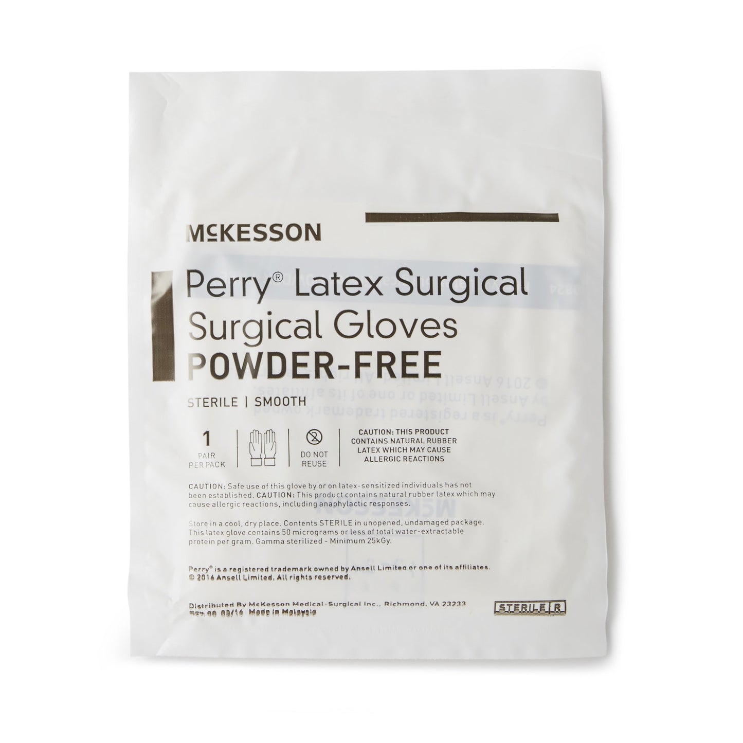 GLOVE, SURG LTX 6.5 STR2 SMTH (50PR/BX 4BX/CS)