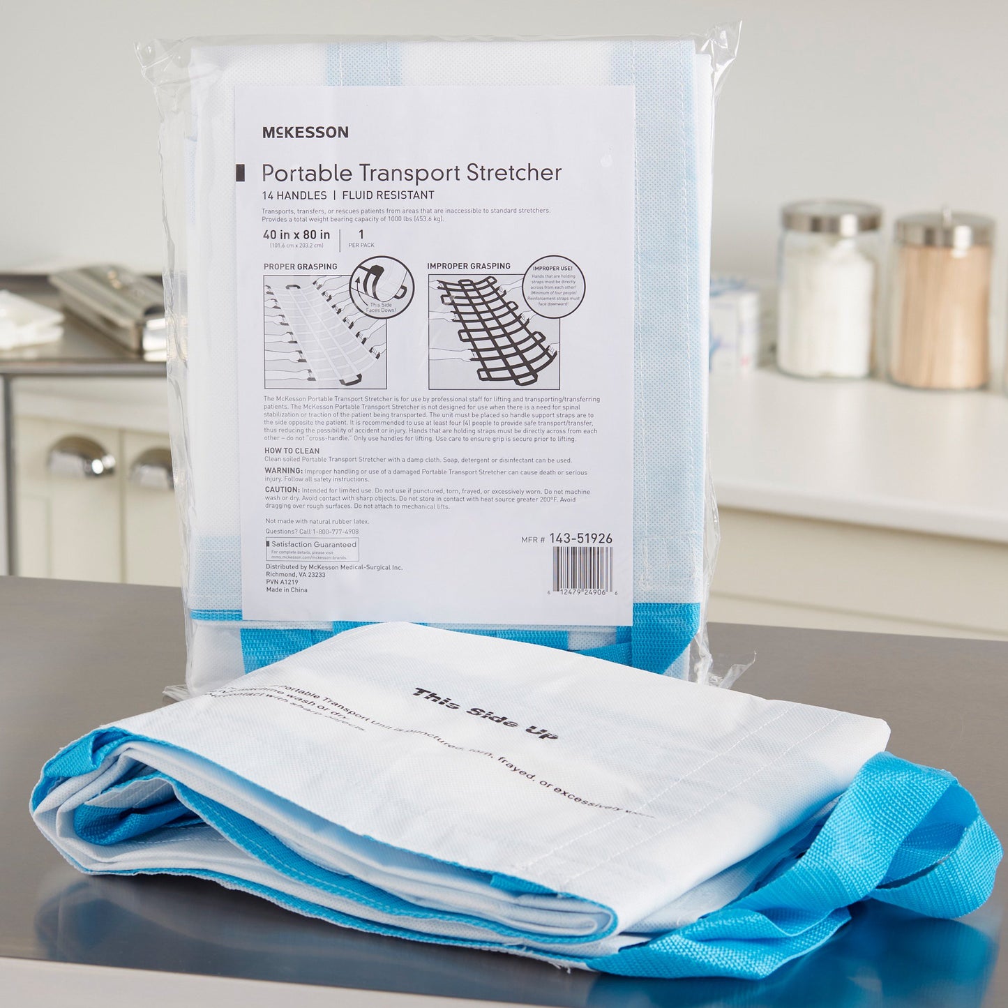 TRANSPORT SHEET, STRETCHER SFTWHT 1000LB CAP 40"X80" (10/CS