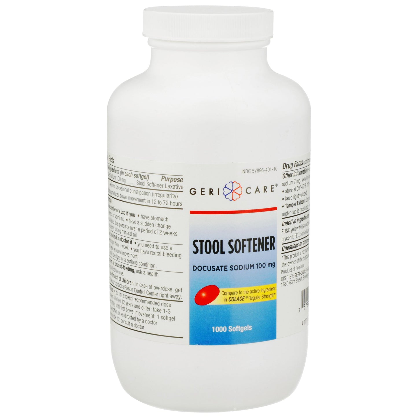 LAX DSS, SOFT GEL 100MG (1000/BT 12BT/CS)