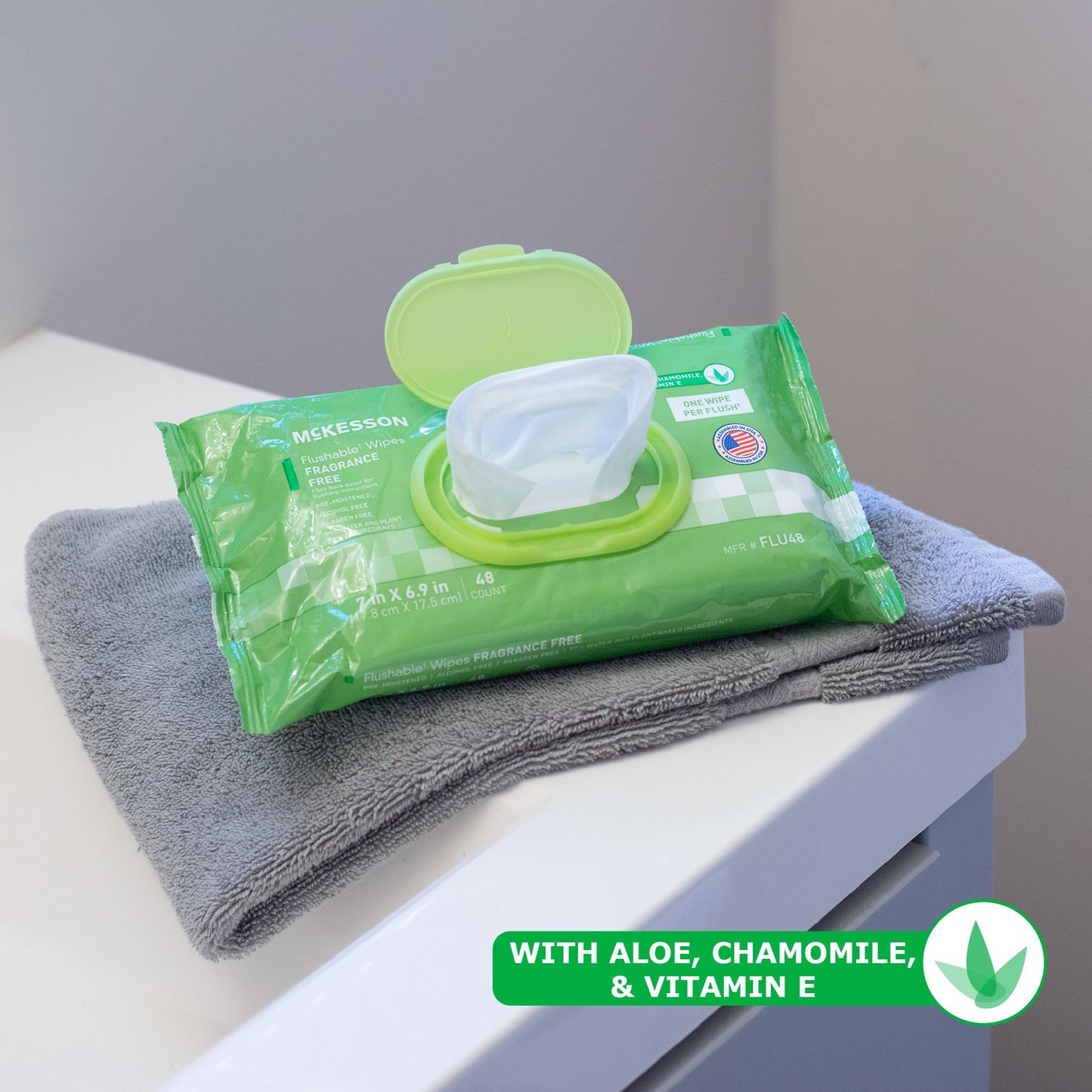 WIPE, WET FLUSHABLE UNSCNTED SFT PK W/LID (48/PK 12PK/CS)
