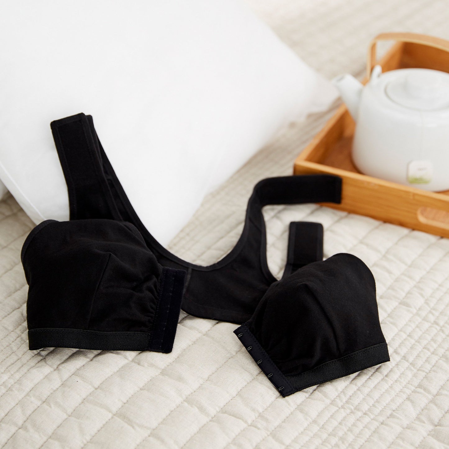 SUPPORT, SURGI-BRA II BREAST COTTON BLK LF 36B/C/D