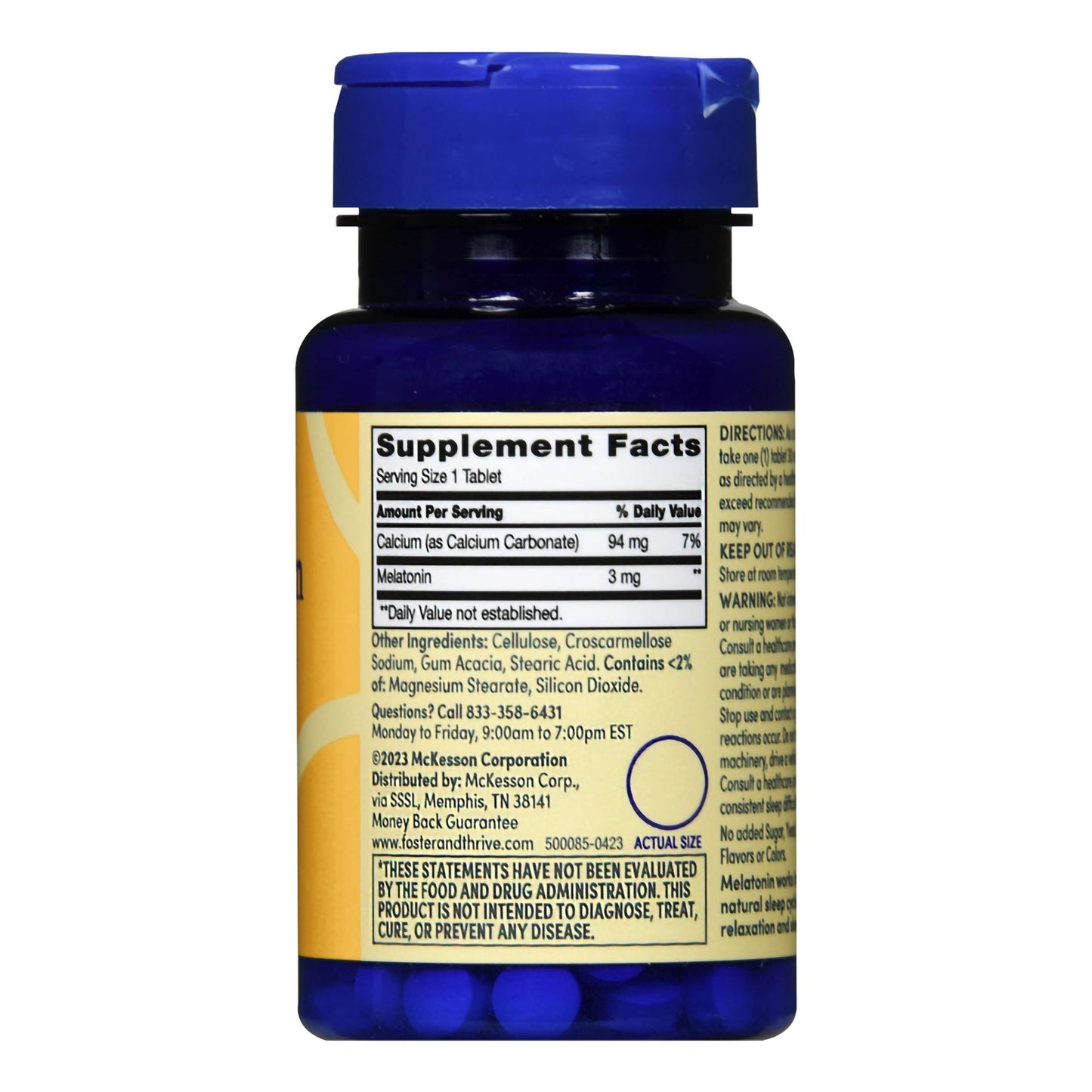 MELATONIN, TAB FT SM 3MG (120/BT)