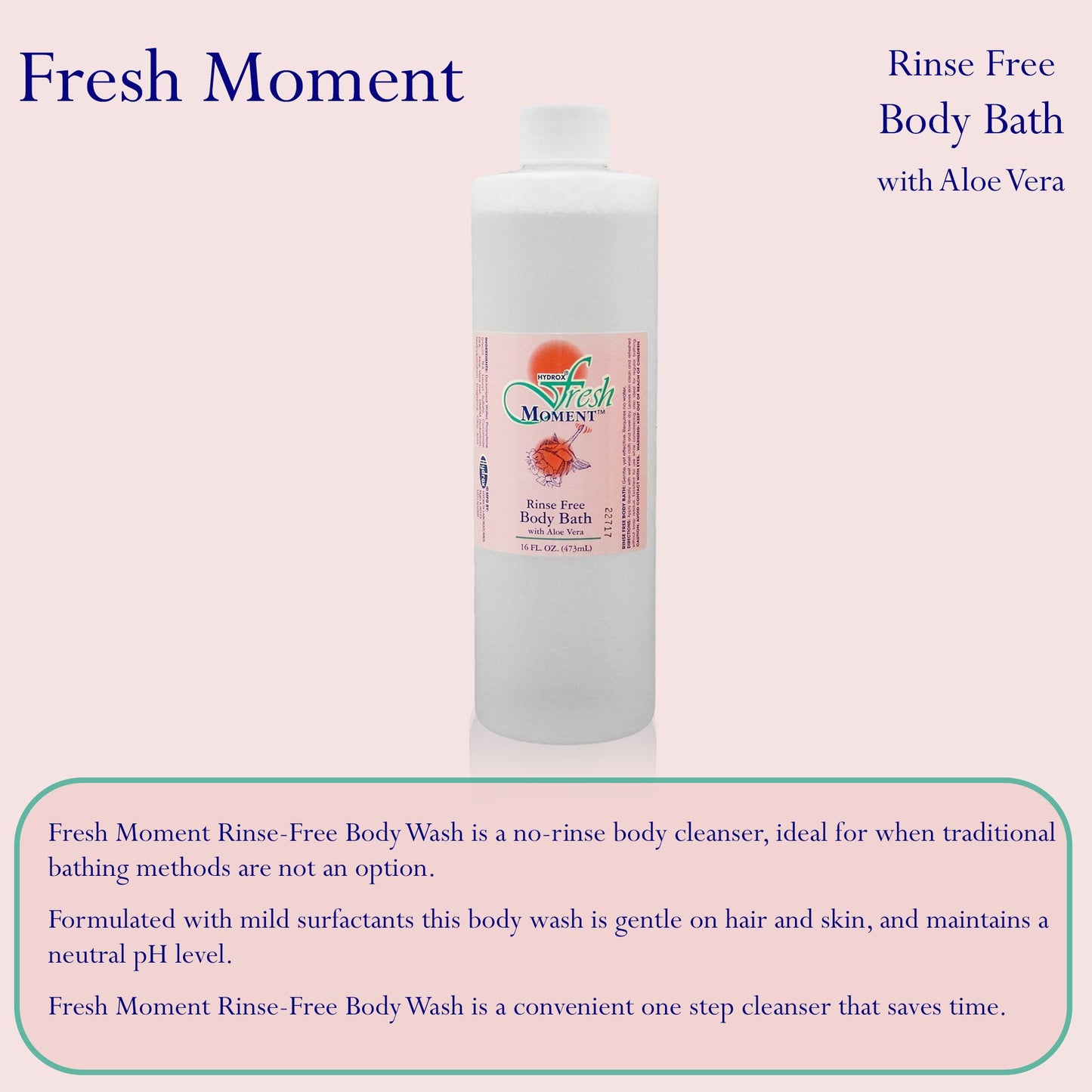 BODY WASH, RINSE FREE 16OZ (12/CS) EC
