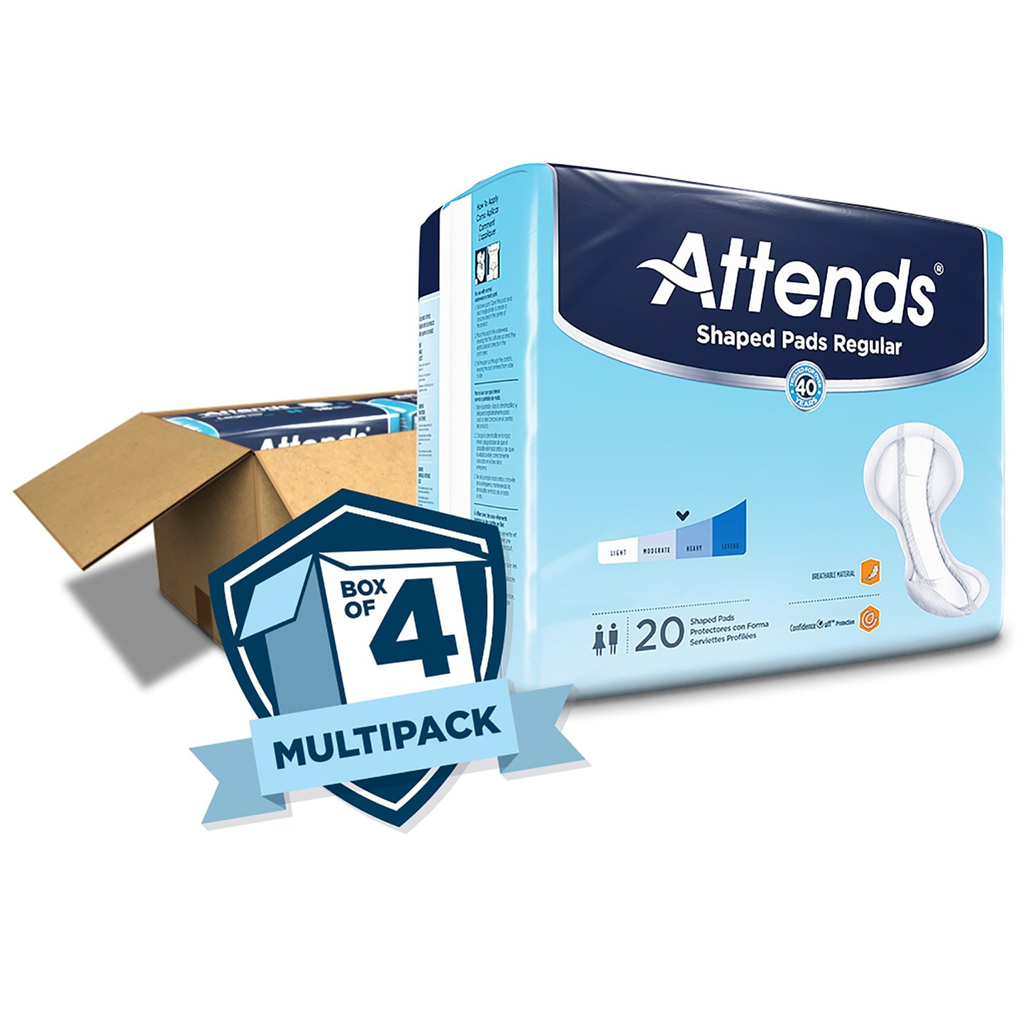 PAD, ATTENDS REGULAR SHAPED (20/PK 4PK/CS)