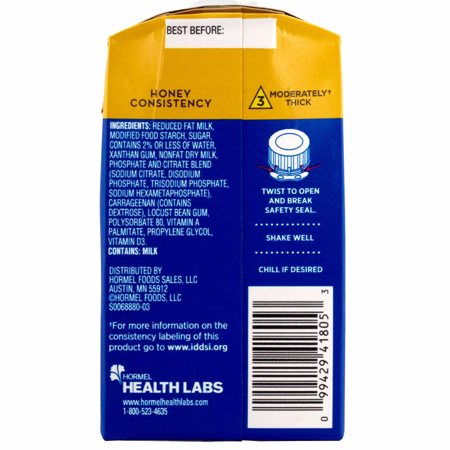 THICK & EASY, FOOD THICKENER HONEY MILK 8OZ (27/CS)