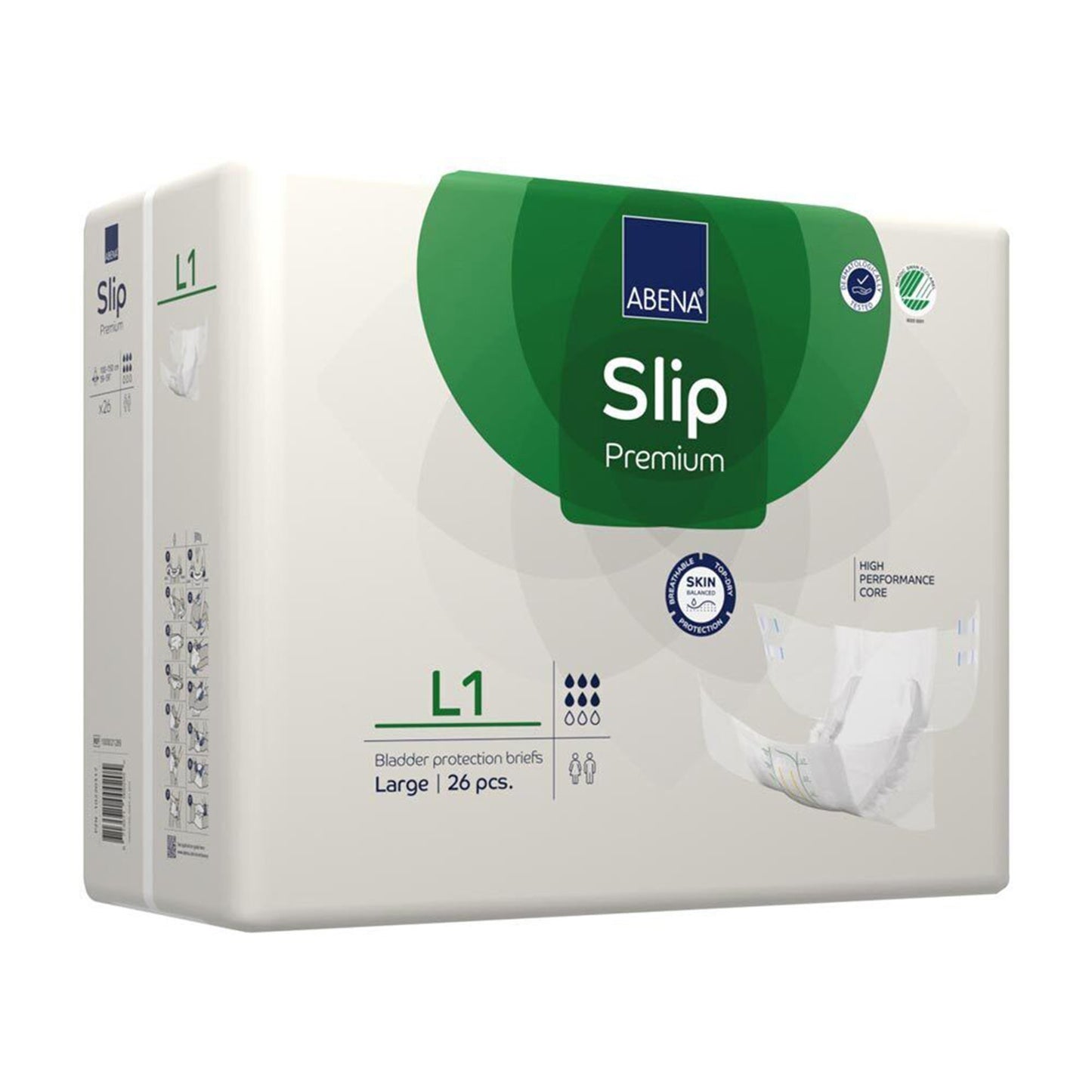 BRIEF, INCONT ABENA SLIP PREM ADLT L1 LG (26/PK4PK/CS)