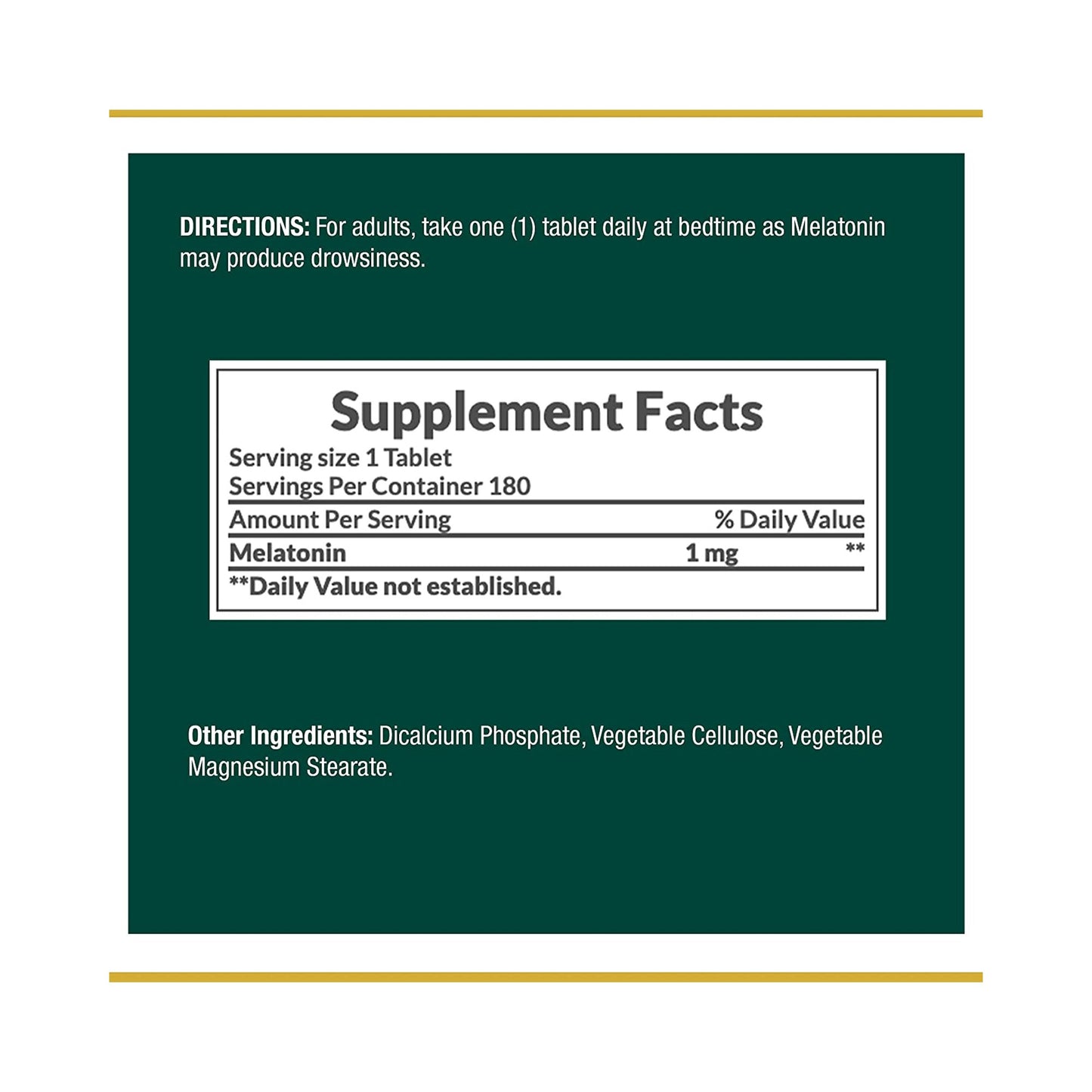 MELATONIN, TAB 1MG (180/BT)