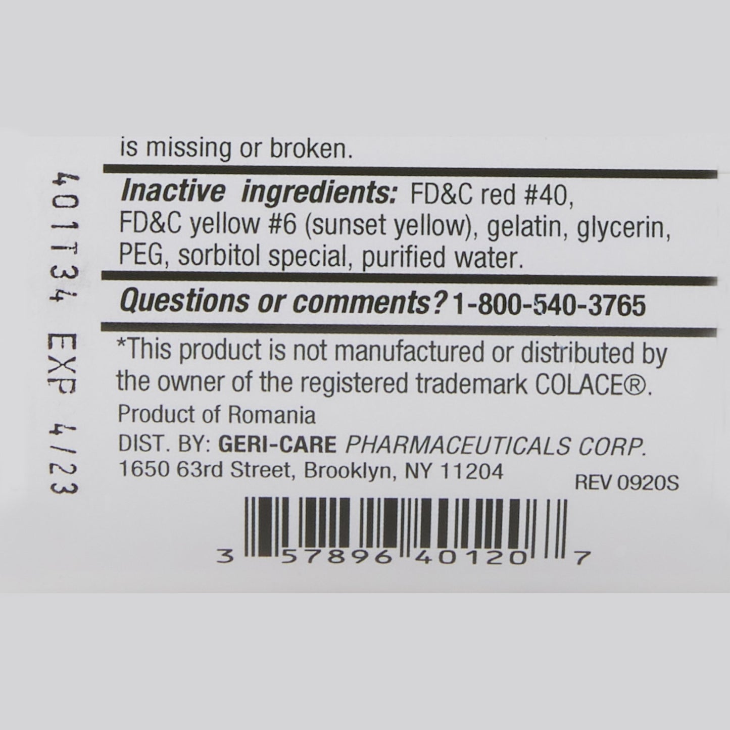 LAX DSS, SOFT GEL 100MG (200/BT 12BT/CS)
