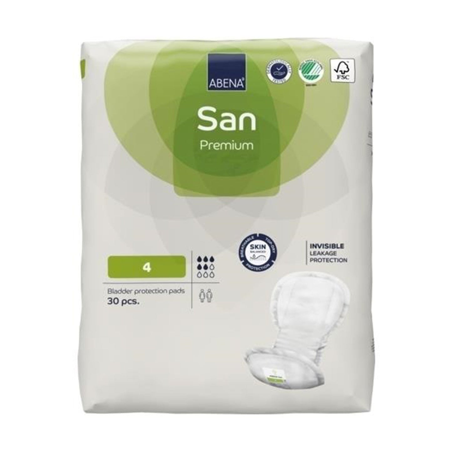 PAD, BLADDER CNTRL ABENA SANI ADLT 4 (30/PK 9PK/CS)