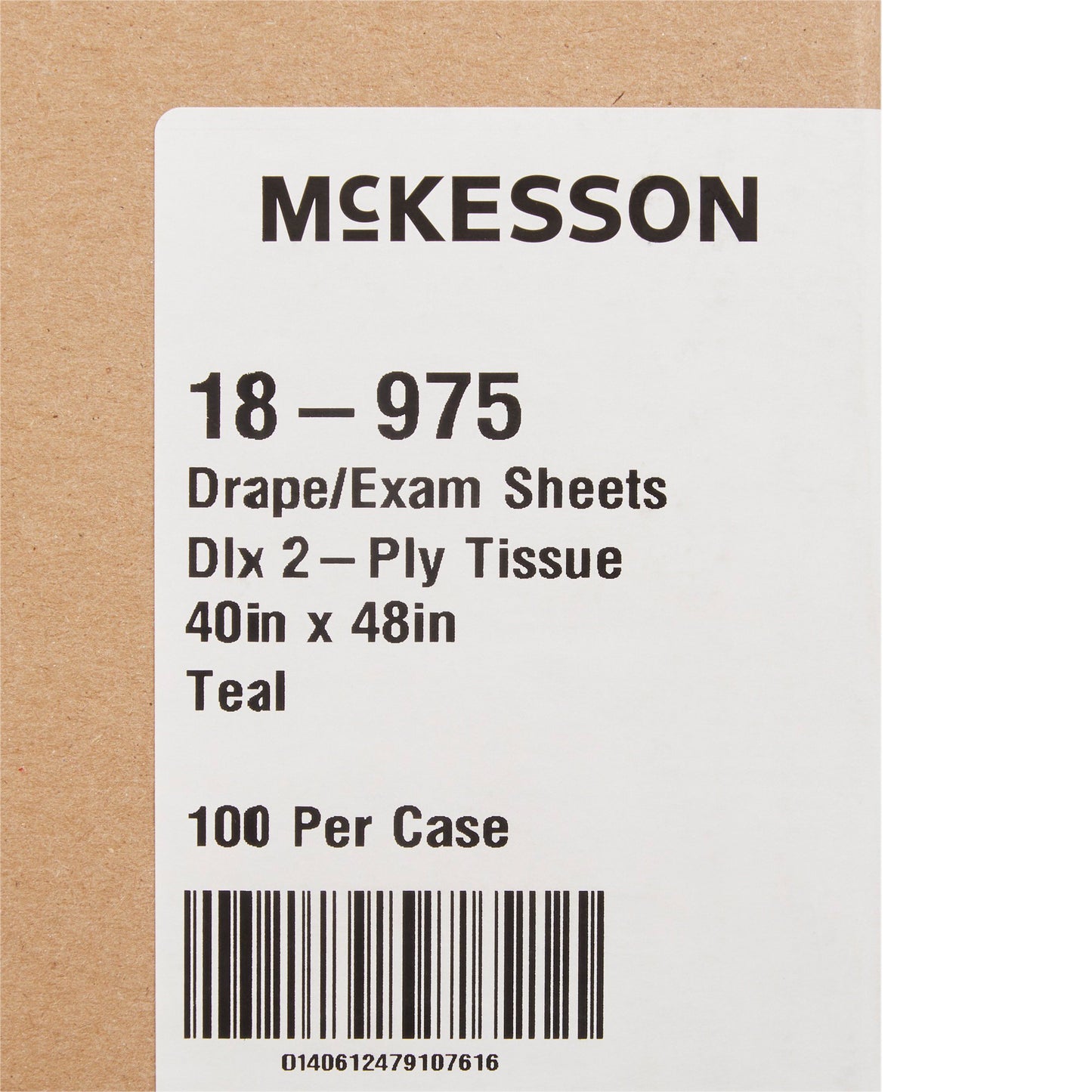 SHEET, DRAPE 2PLY TEAL 40X48 (100/CS)
