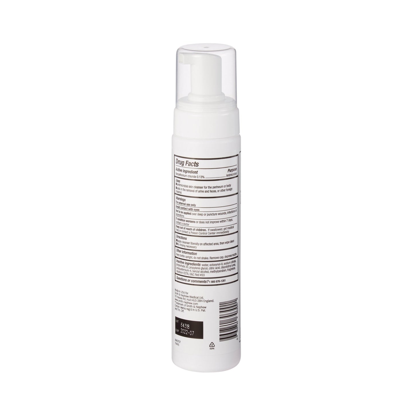 CLEANSER, FOAM NURSING CARE 8OZ (12/CS)