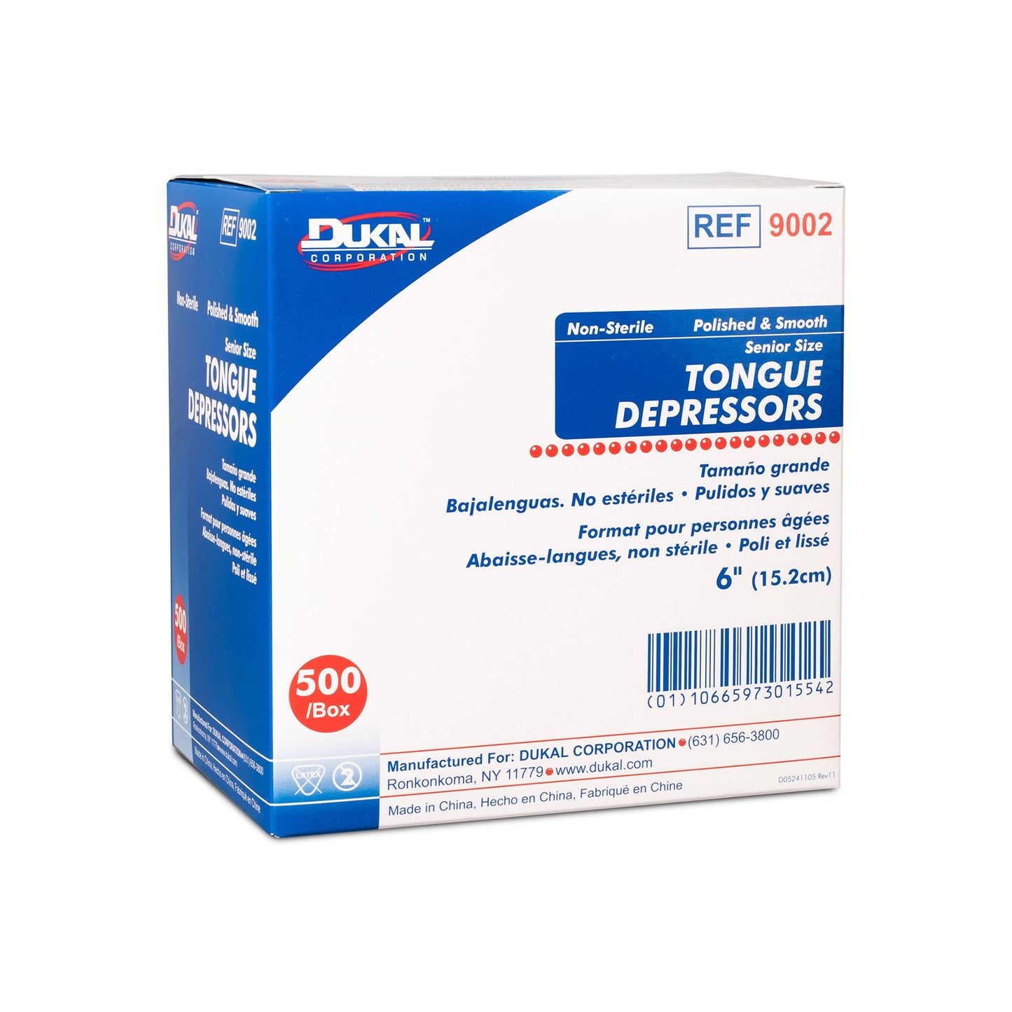 DEPRESSOR, TONGUE N/S 6" (500/BX 10BX/CS)