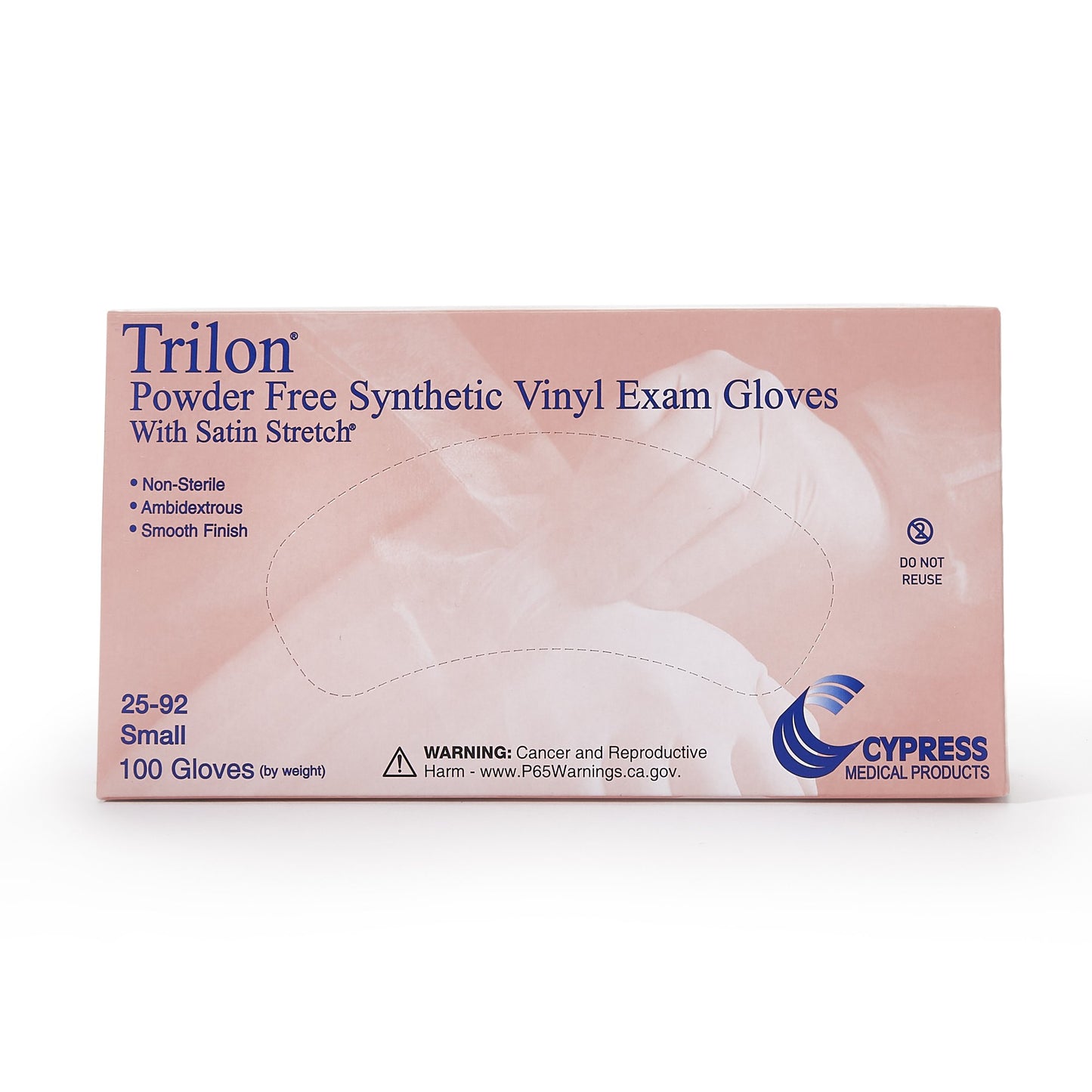 GLOVE, EXAM VNYL SM N/S TRILON(100/BX 10BX/CS)