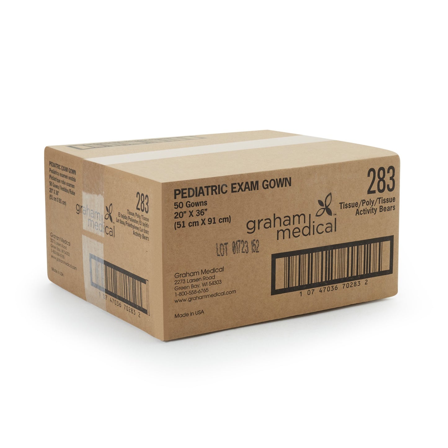 GOWN, EXAM PED PRNT 20"X36" (50/CS)